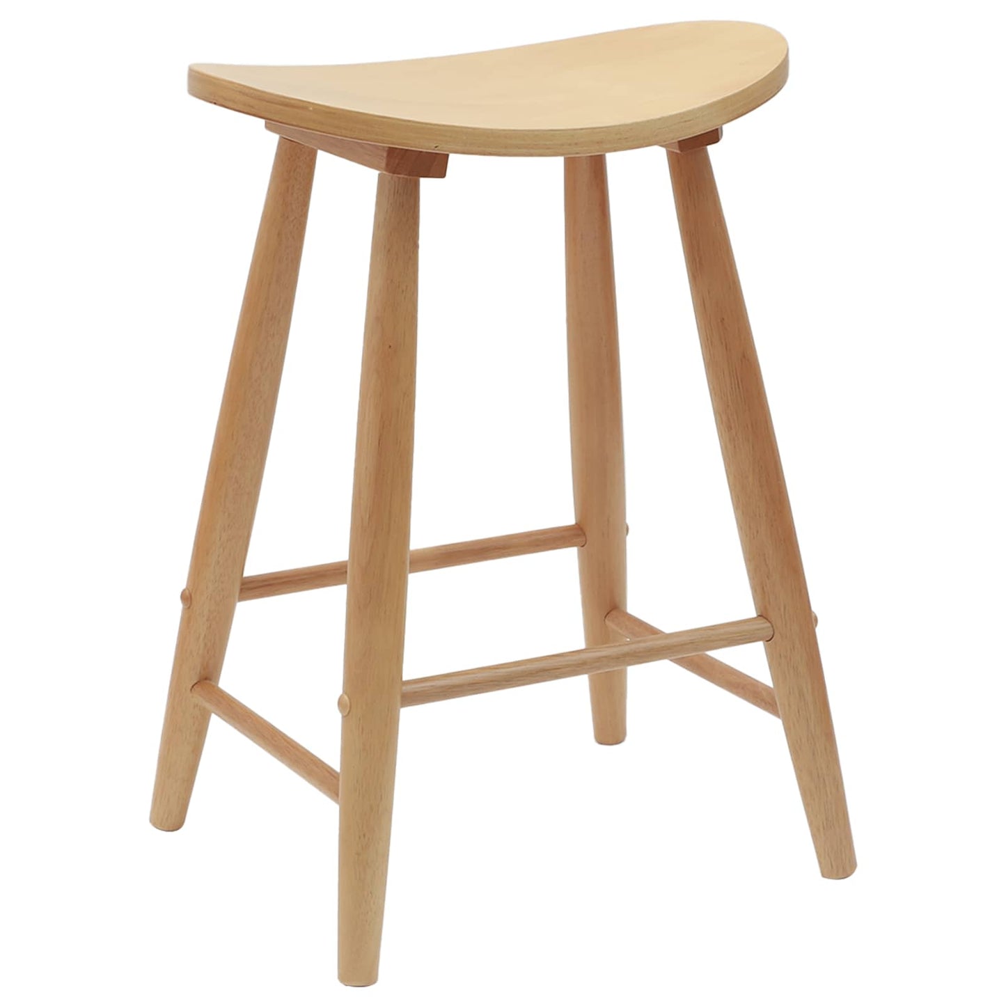 Spisestoler 2 pcs Naturlig 46 x 37 x 63 cm Solid Gummitre