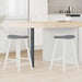 Spisestoler 2 stk. Solid Gummitre Hvit 46 x 37 x 63 cm