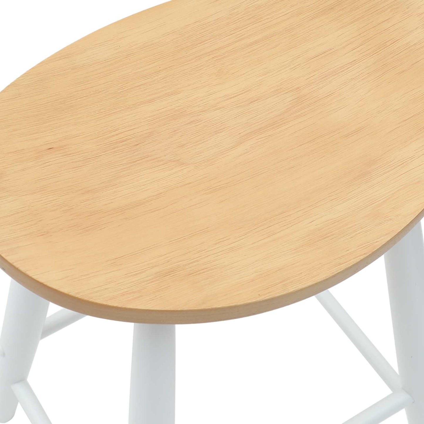 Spisestoler 2 pcs Hvit 46 x 37 x 63 cm Solid Gummitre vidaXL