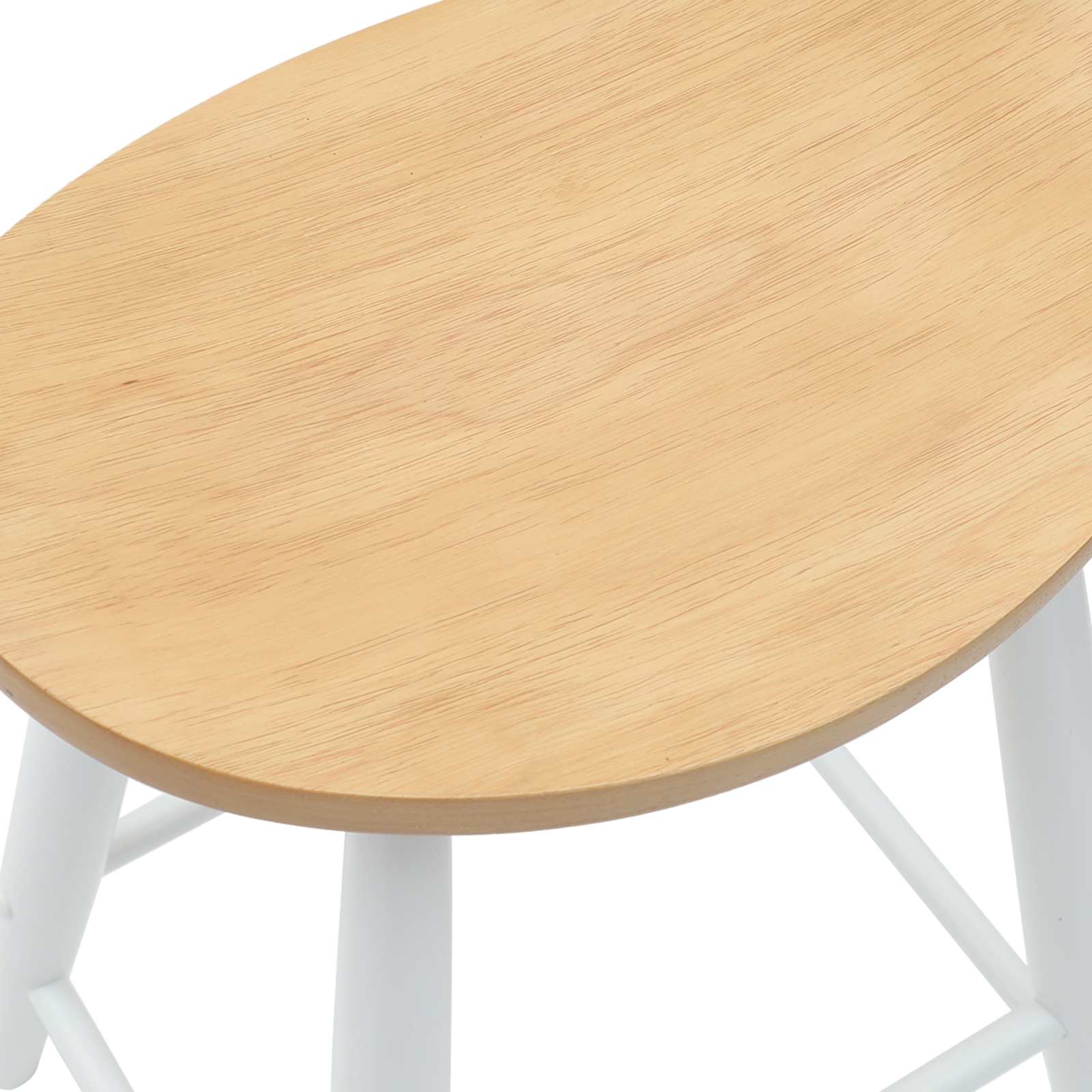 Spisestoler 2 pcs Hvit 46 x 37 x 63 cm Solid Gummitre vidaXL