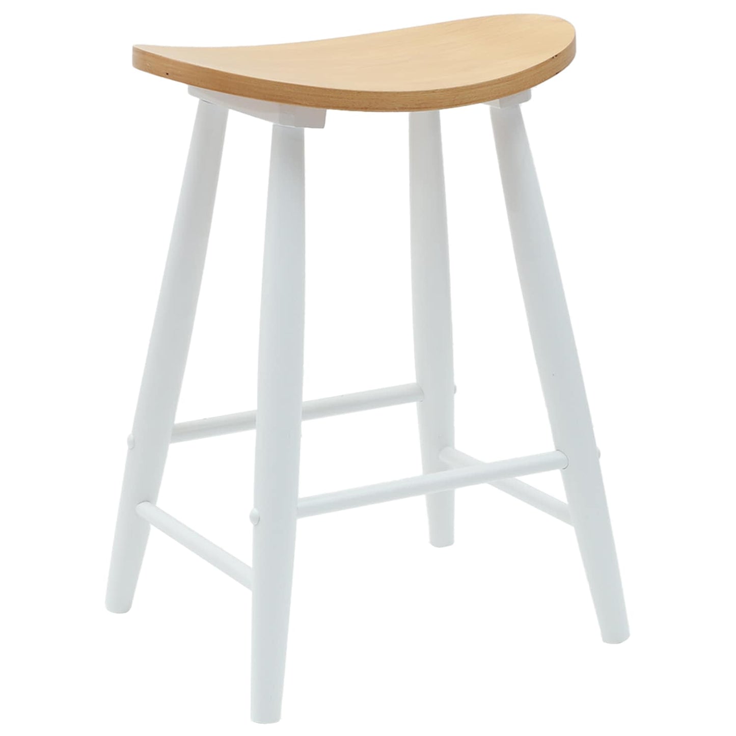 Spisestoler 2 pcs Hvit 46 x 37 x 63 cm Solid Gummitre vidaXL