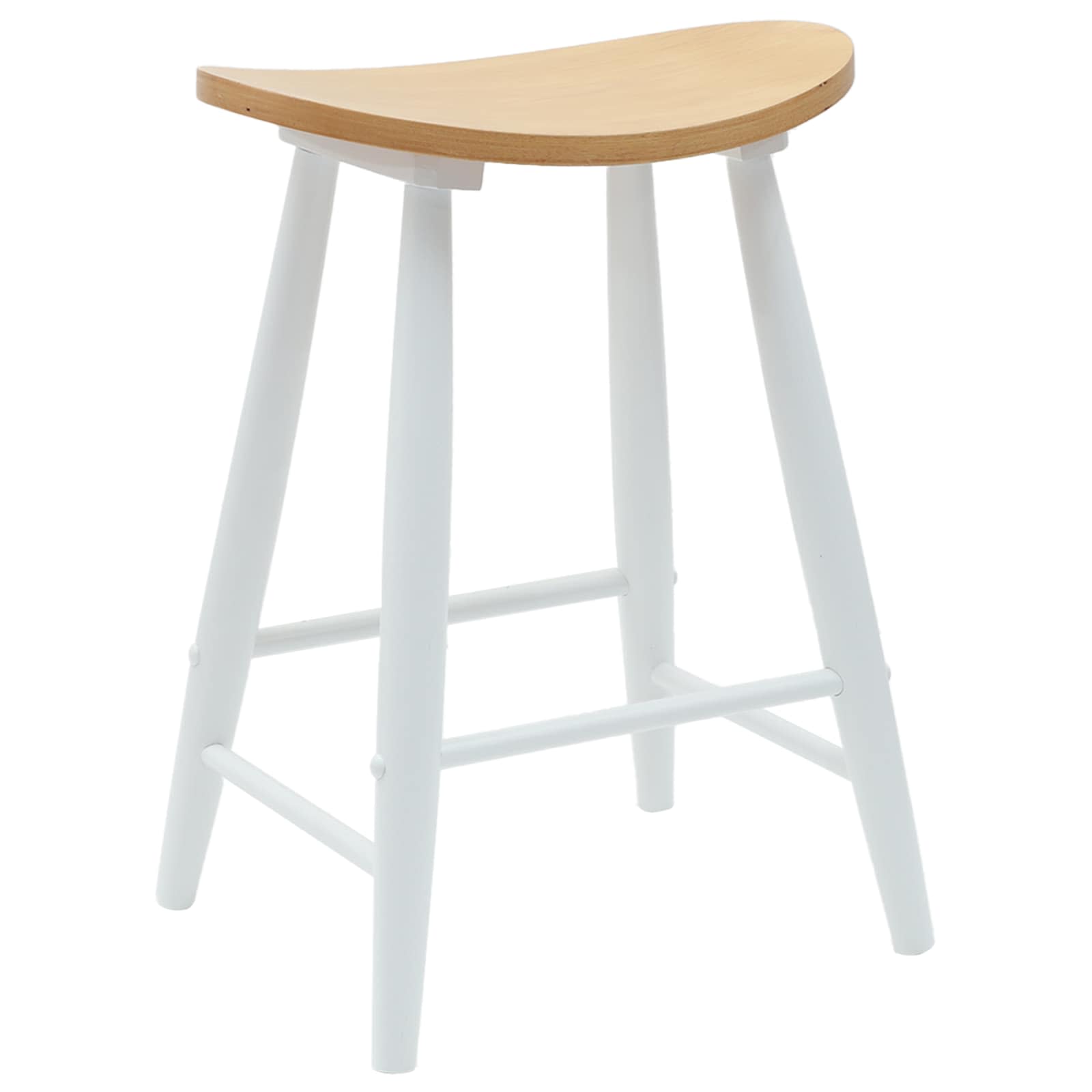 Spisestoler 2 pcs Hvit 46 x 37 x 63 cm Solid Gummitre vidaXL