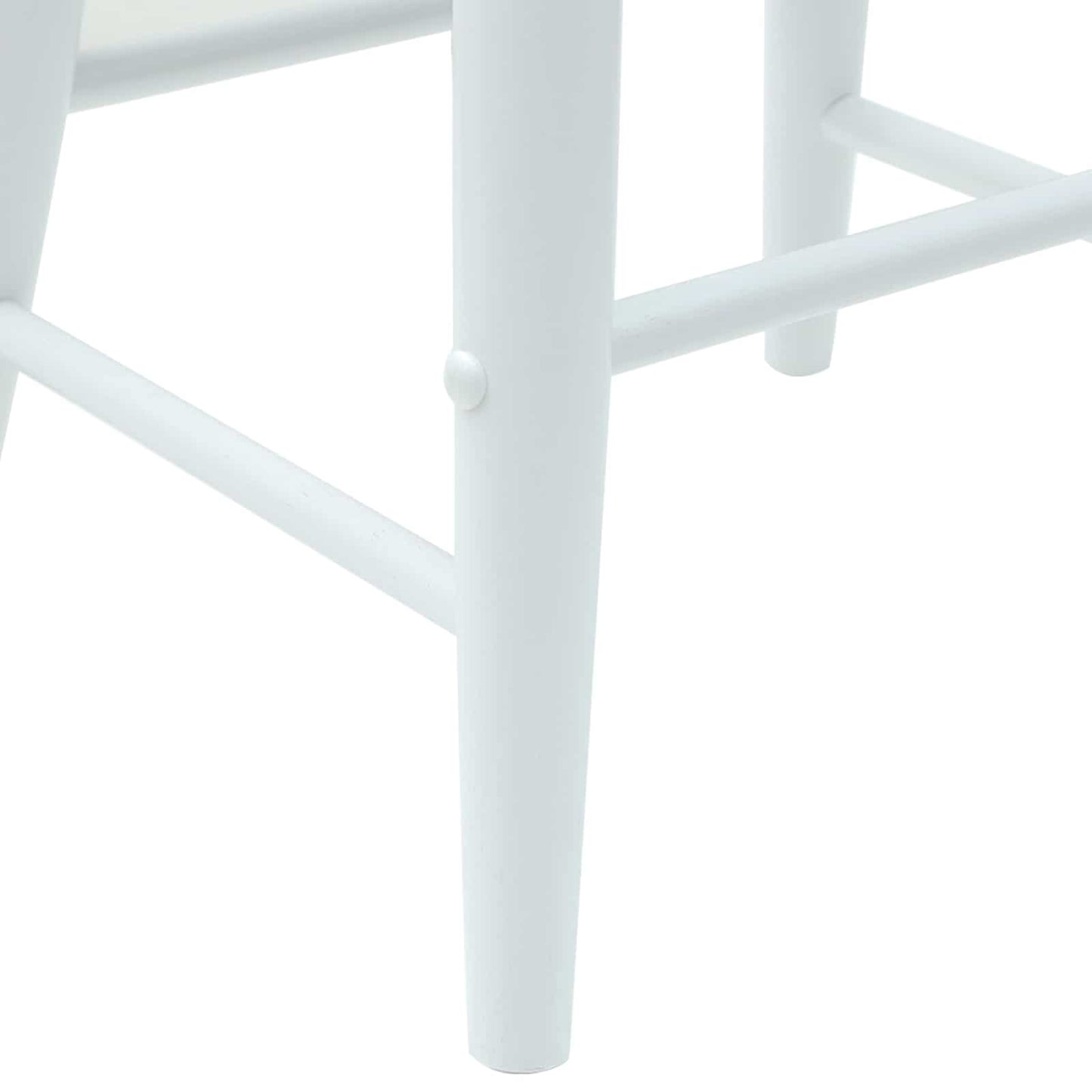 Spisestoler 2 pcs Hvit 46 x 37 x 63 cm Solid Gummitre vidaXL
