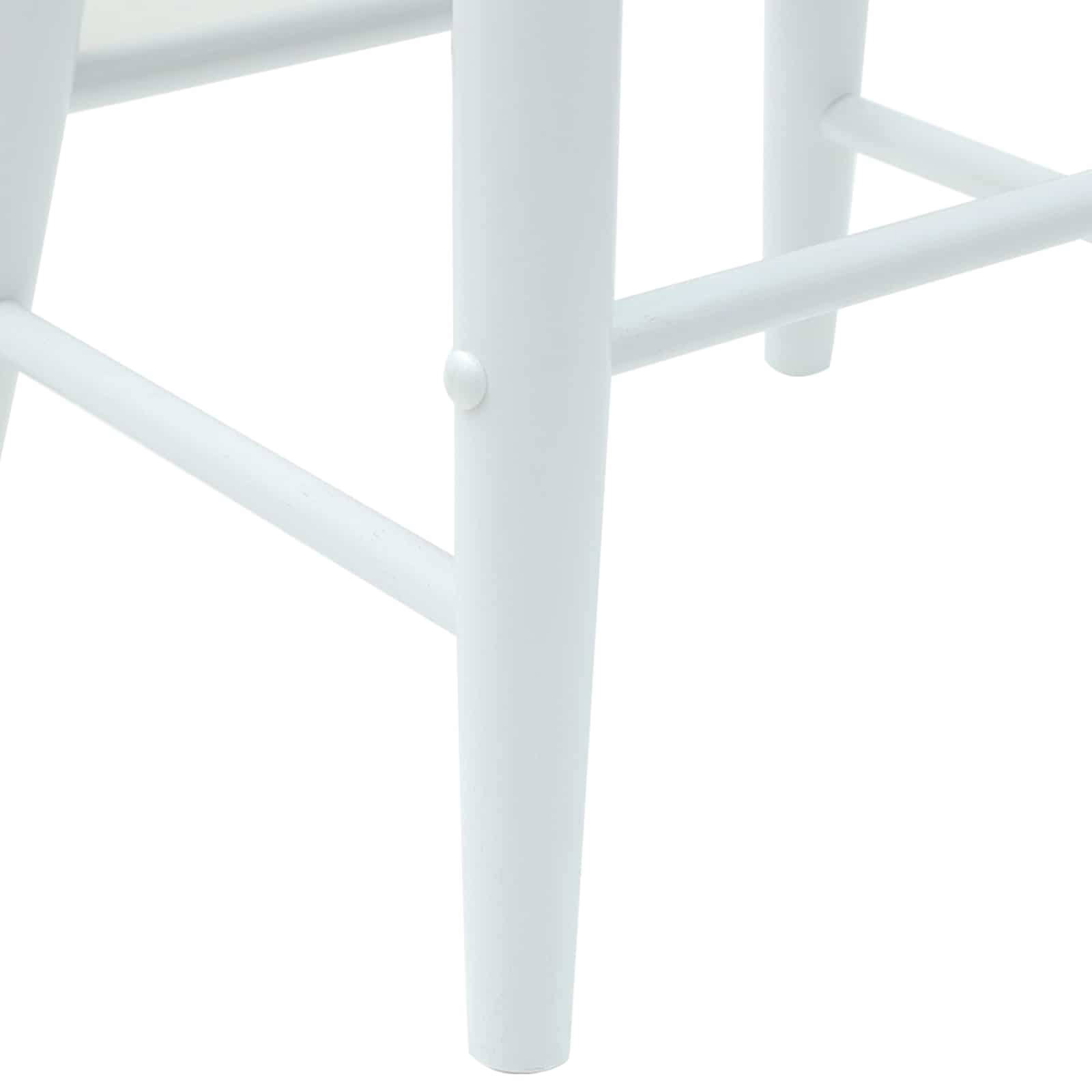 Spisestoler 2 pcs Hvit 46 x 37 x 63 cm Solid Gummitre vidaXL