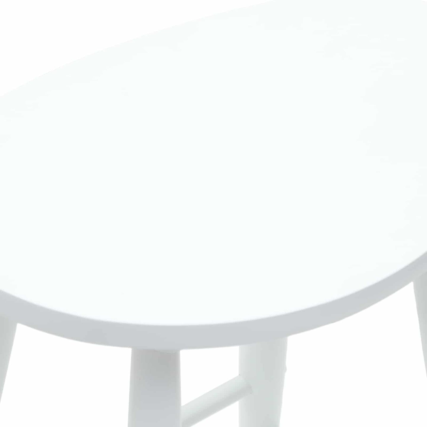 Spisestoler 2 pcs Hvit 46 x 37 x 63 cm Solid Gummitre vidaXL