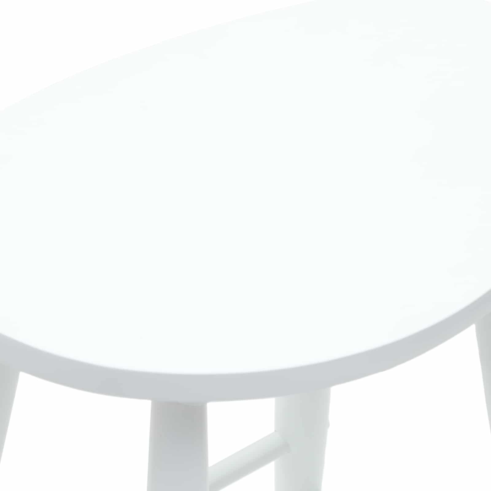 Spisestoler 2 pcs Hvit 46 x 37 x 63 cm Solid Gummitre vidaXL