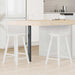 Spisestoler 2 pcs Hvit 46 x 37 x 63 cm Solid Gummitre vidaXL
