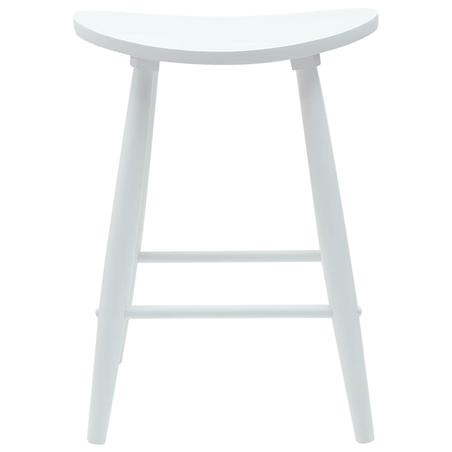 Spisestoler 2 pcs Hvit 46 x 37 x 63 cm Solid Gummitre vidaXL