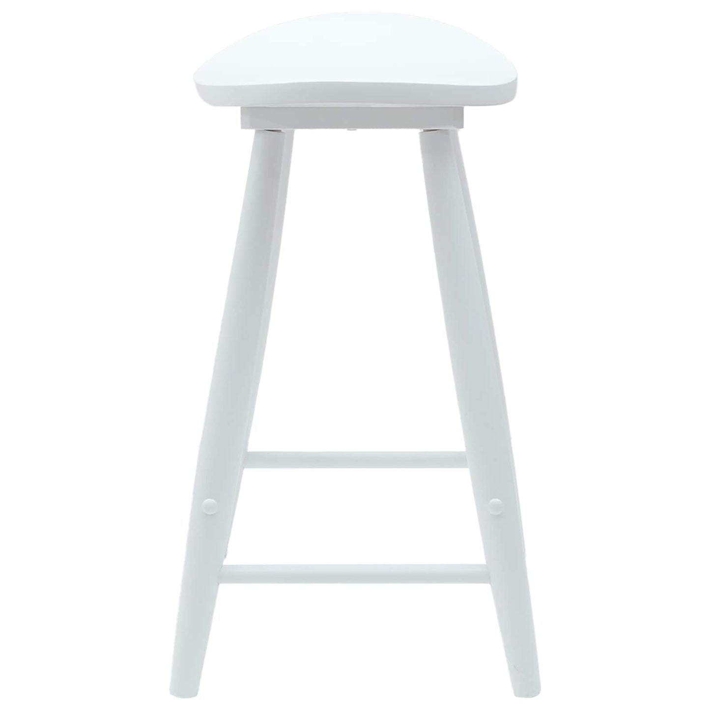 Spisestoler 2 pcs Hvit 46 x 37 x 63 cm Solid Gummitre vidaXL