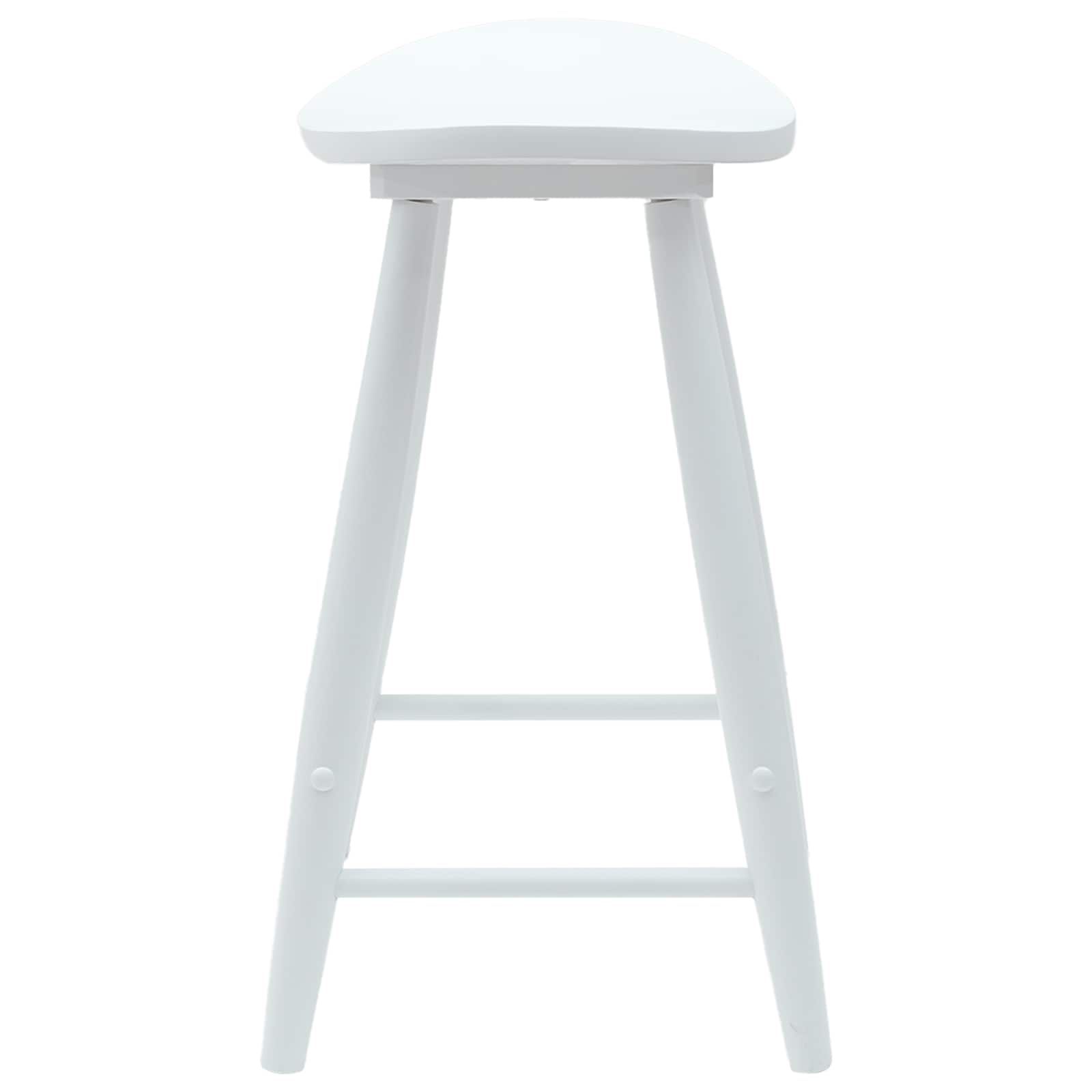 Spisestoler 2 pcs Hvit 46 x 37 x 63 cm Solid Gummitre vidaXL