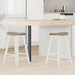 Spisestoler 2 pcs Hvit 46 x 37 x 63 cm Solid Gummitre vidaXL