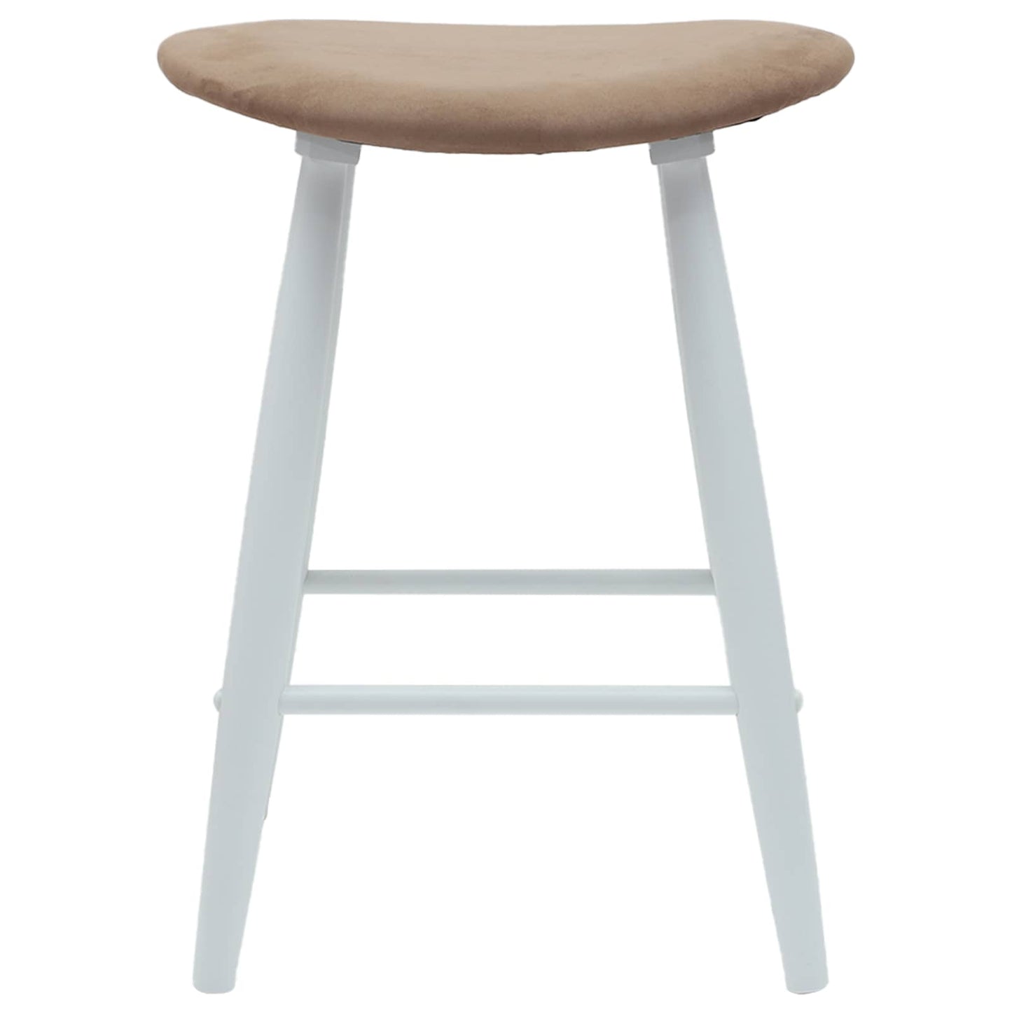 Spisestoler 2 pcs Hvit 46 x 37 x 63 cm Solid Gummitre vidaXL