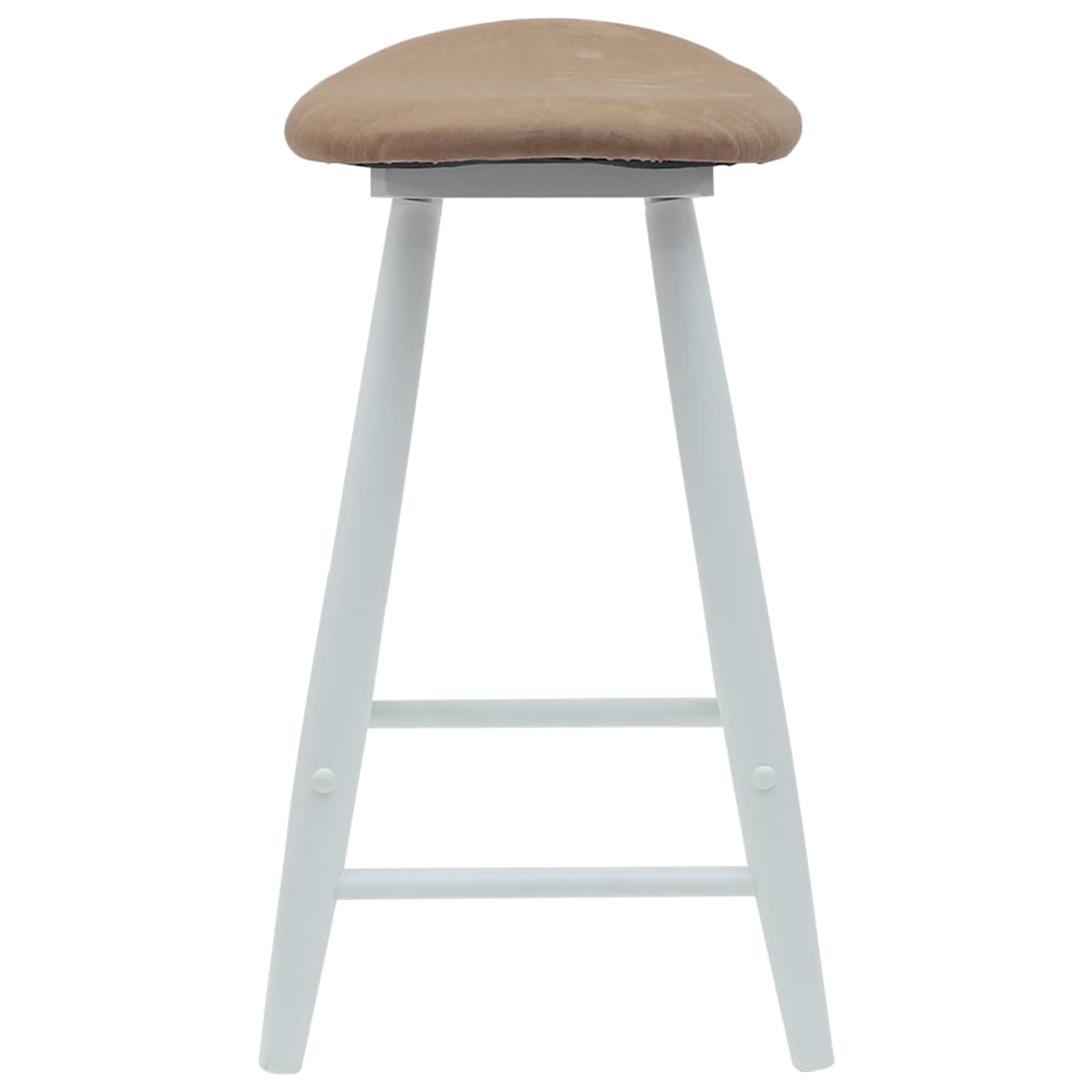 Spisestoler 2 pcs Hvit 46 x 37 x 63 cm Solid Gummitre vidaXL