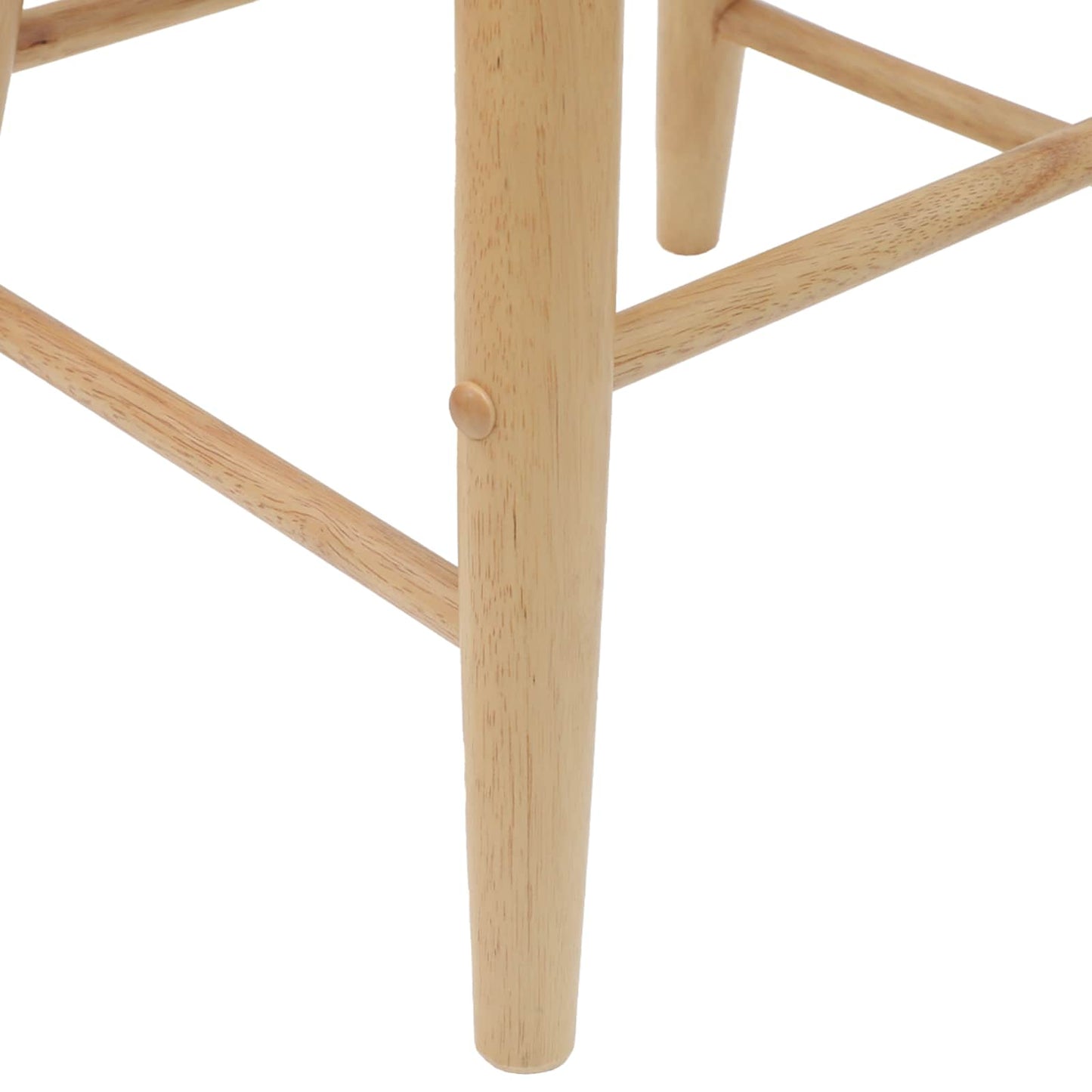 Spisestoler 2 pcs Naturlig 46 x 37 x 63 cm Solid Gummitre vidaXL