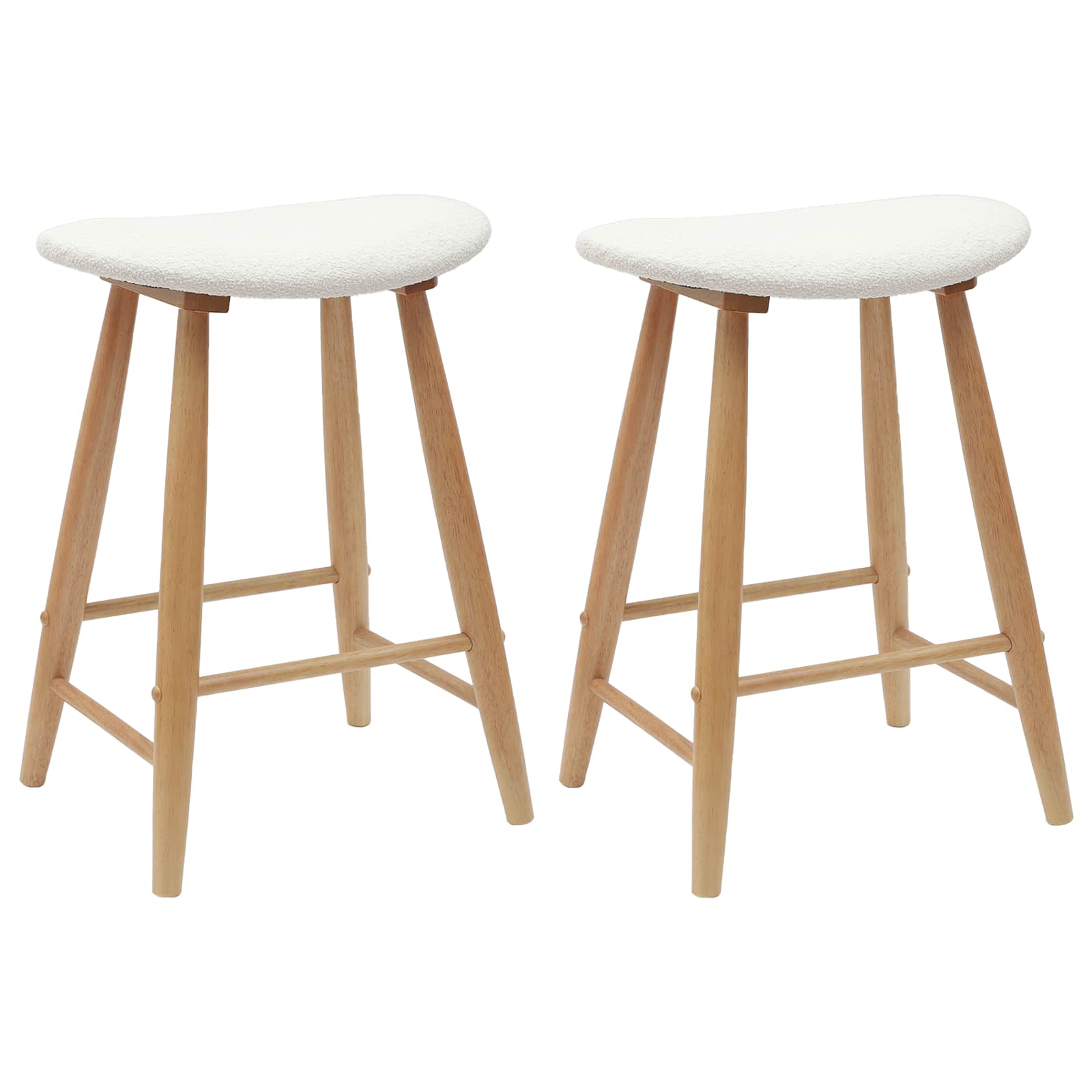 Spisestoler 2 pcs Naturlig 46 x 37 x 63 cm Solid Gummitre vidaXL