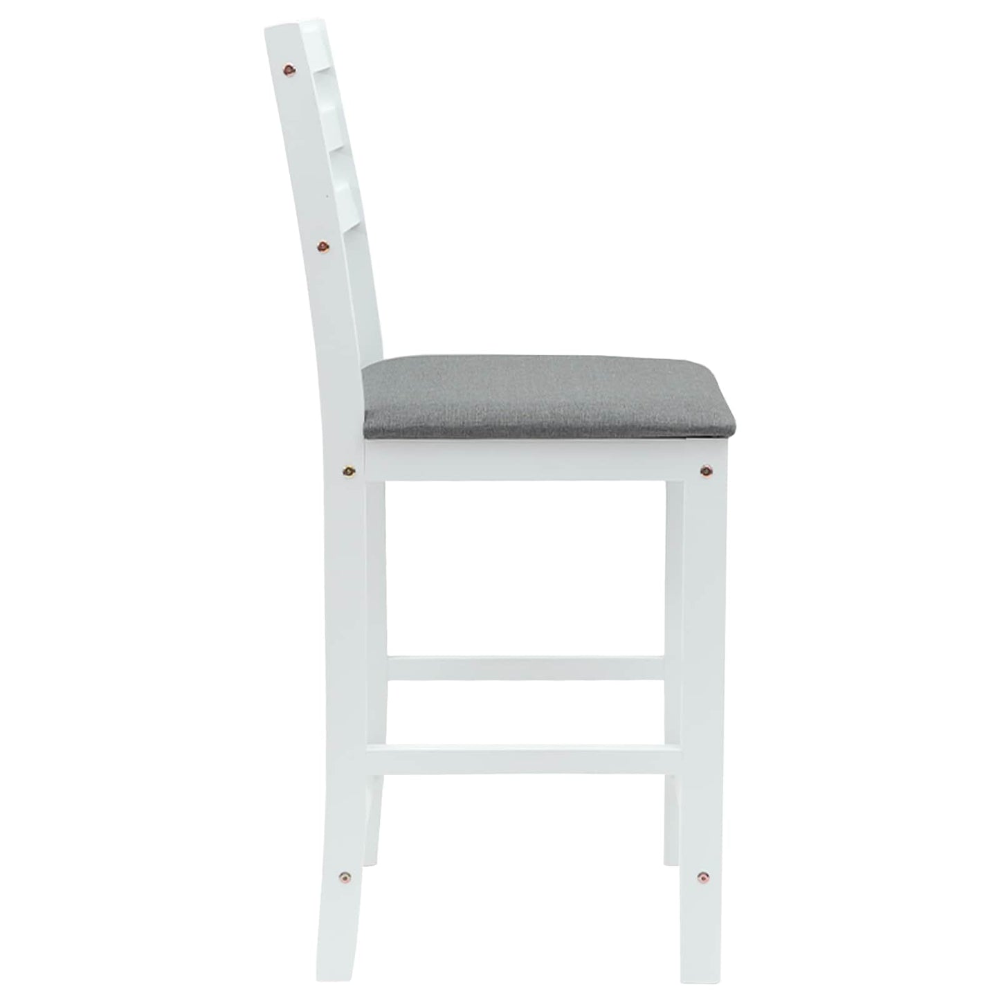 Spisestoler 2 pcs Hvit 40 x 47,5 x 99,5 cm Solid Gummitre vidaXL
