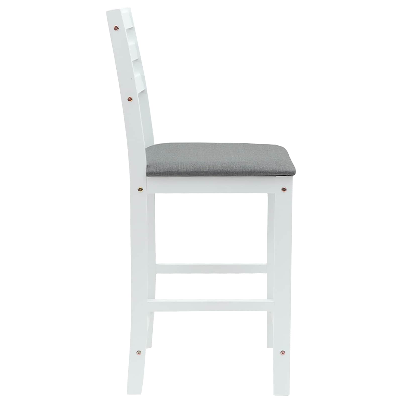 Spisestoler 2 pcs Hvit 40 x 47,5 x 99,5 cm Solid Gummitre vidaXL