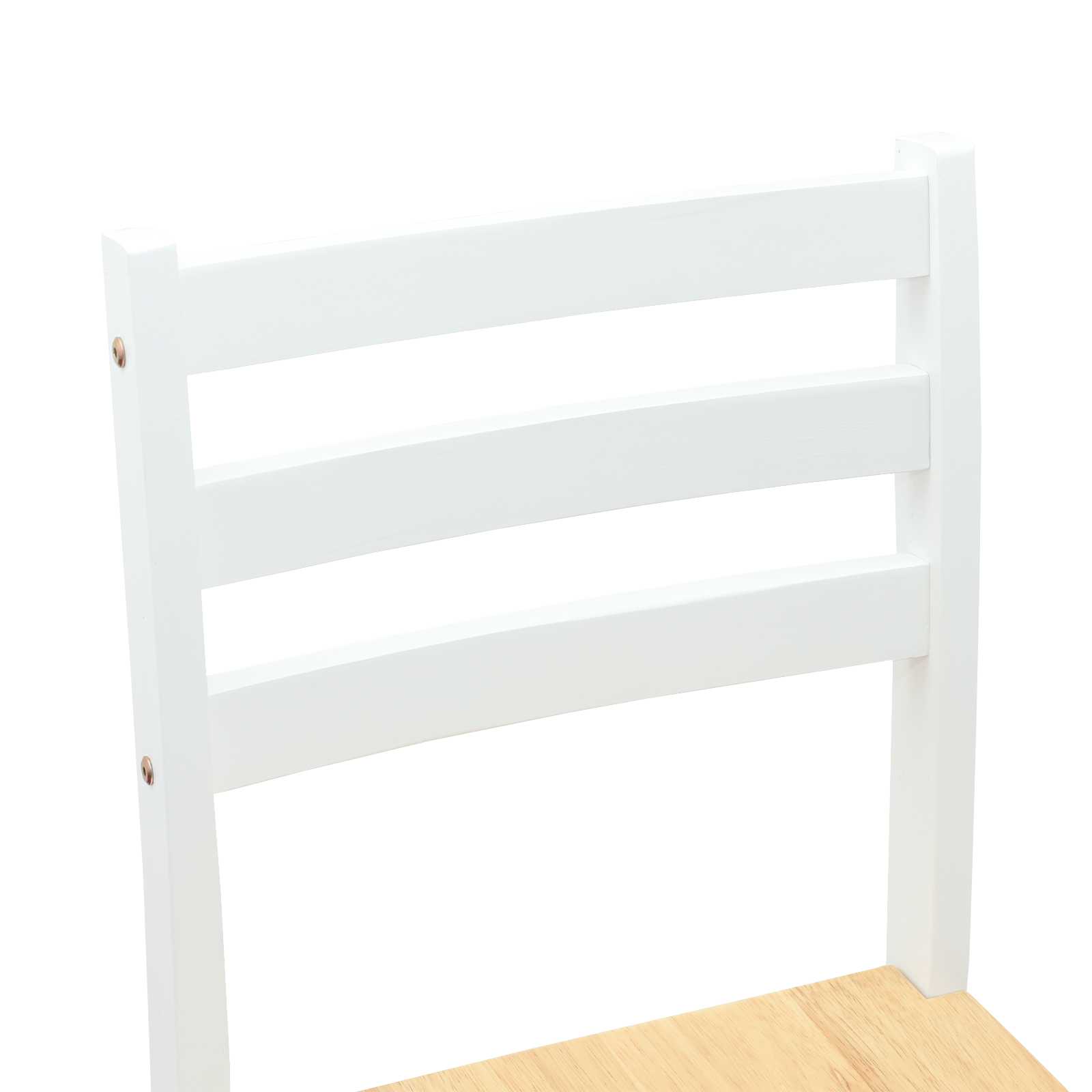 Spisestoler 2 pcs Hvit 40 x 47,5 x 99,5 cm Solid Gummitre vidaXL