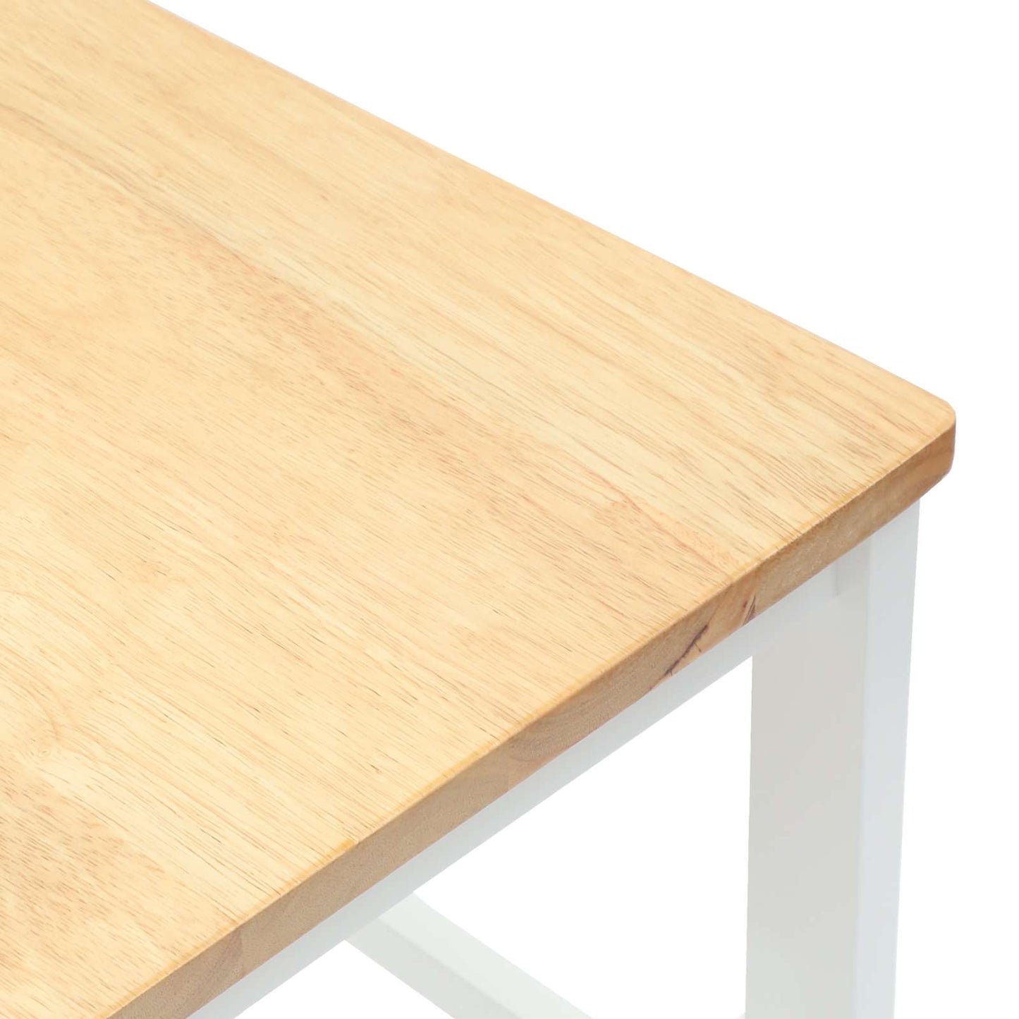 Spisestoler 2 pcs Hvit 40 x 47,5 x 99,5 cm Solid Gummitre vidaXL