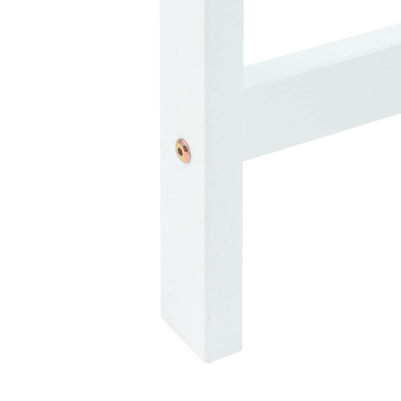 Spisestoler 2 pcs Hvit 40 x 47,5 x 99,5 cm Solid Gummitre vidaXL