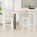 Spisestoler 2 pcs Hvit 40 x 47,5 x 99,5 cm Solid Gummitre vidaXL