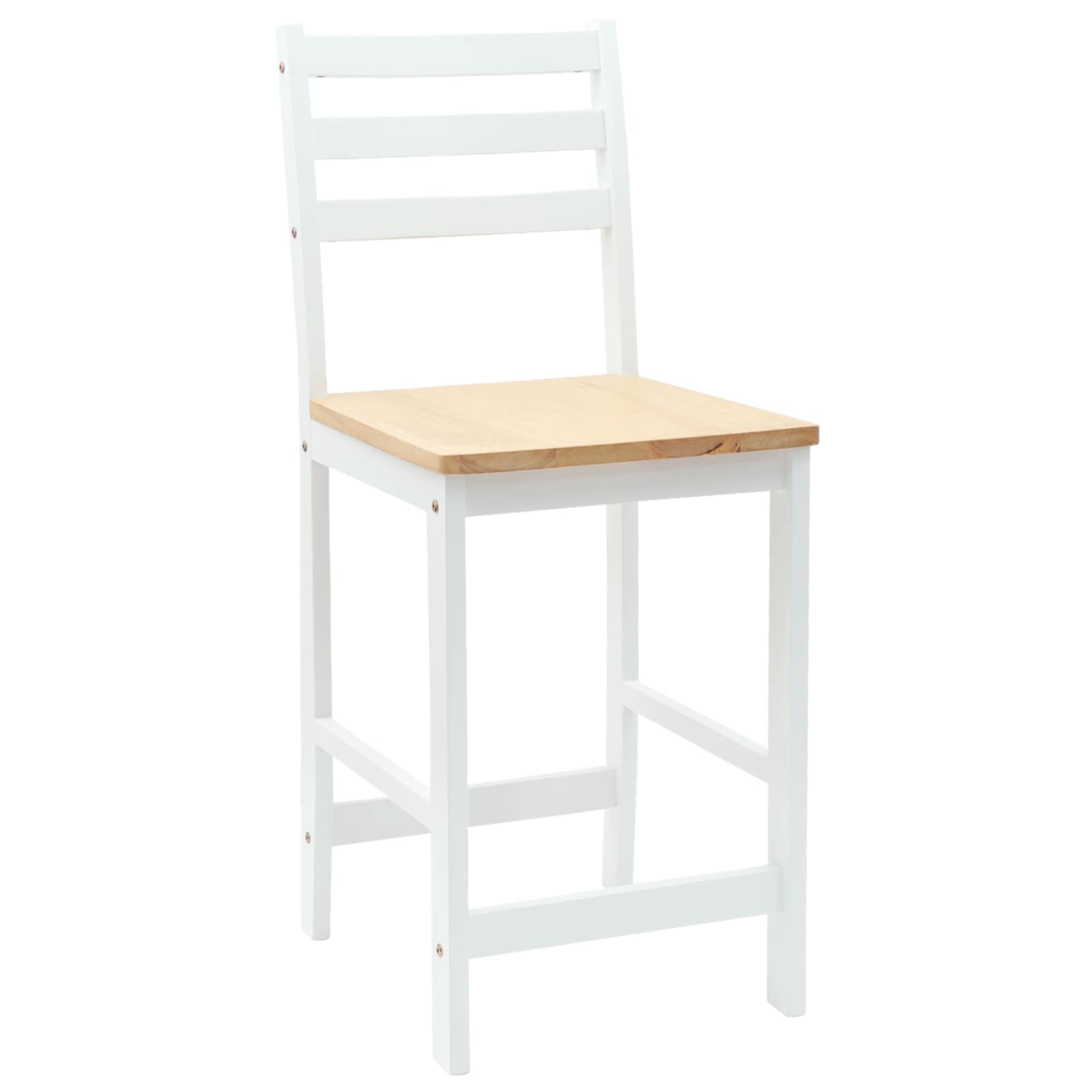 Spisestoler 2 pcs Hvit 40 x 47,5 x 99,5 cm Solid Gummitre vidaXL