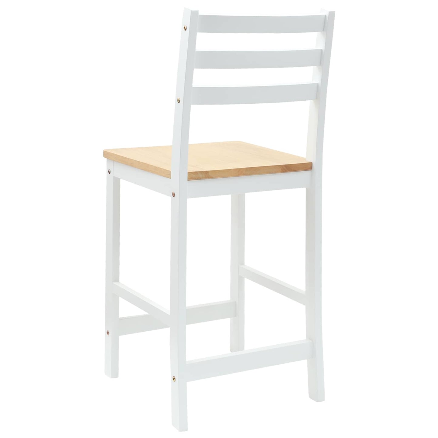 Spisestoler 2 pcs Hvit 40 x 47,5 x 99,5 cm Solid Gummitre vidaXL