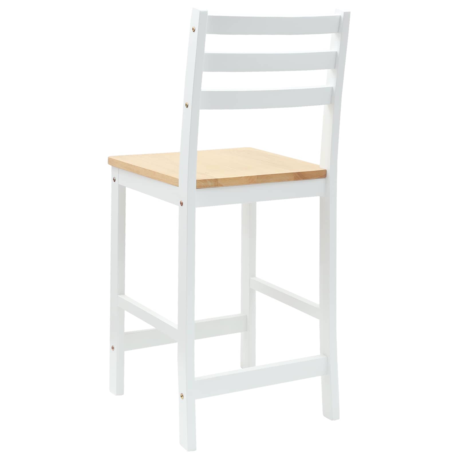 Spisestoler 2 pcs Hvit 40 x 47,5 x 99,5 cm Solid Gummitre vidaXL