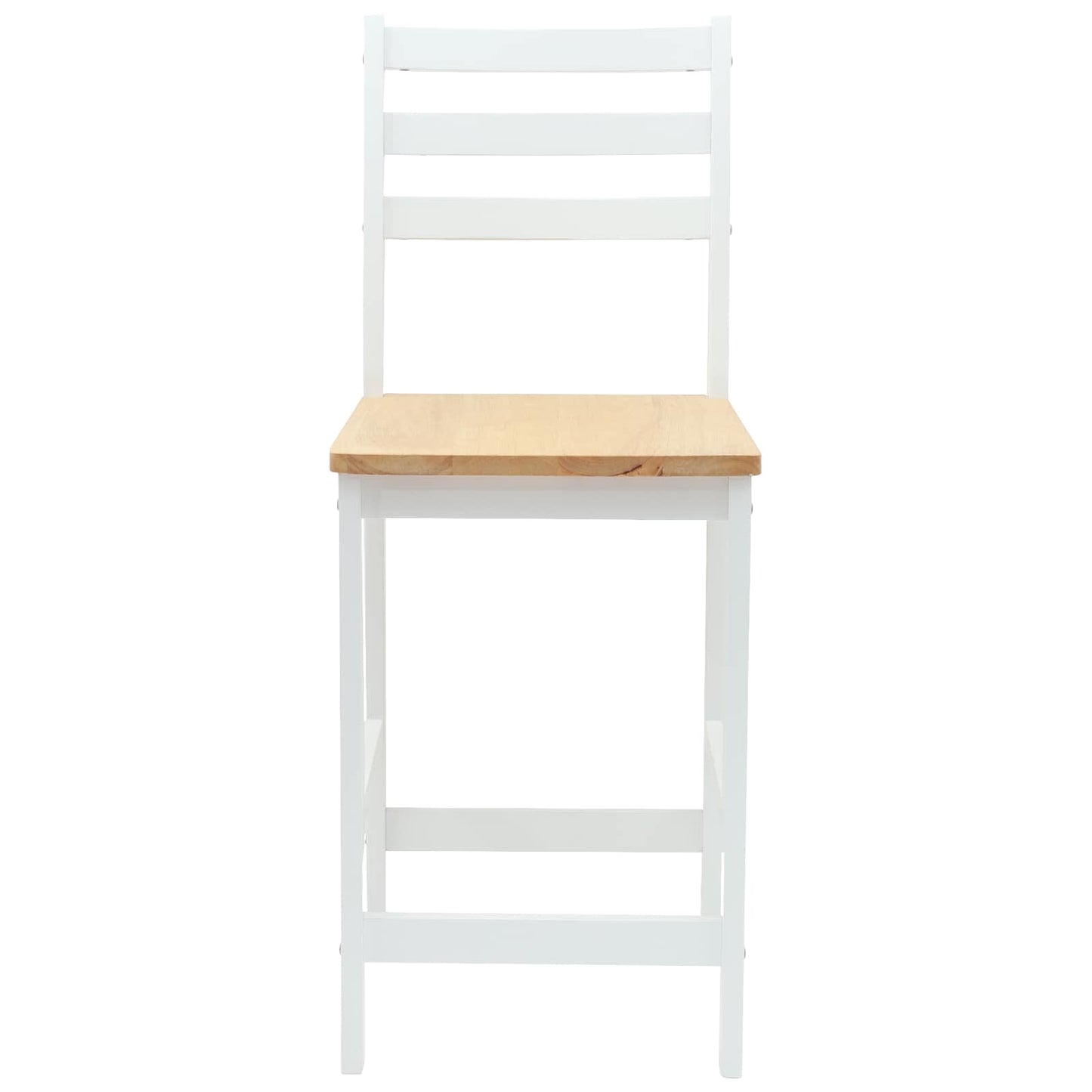 Spisestoler 2 pcs Hvit 40 x 47,5 x 99,5 cm Solid Gummitre vidaXL