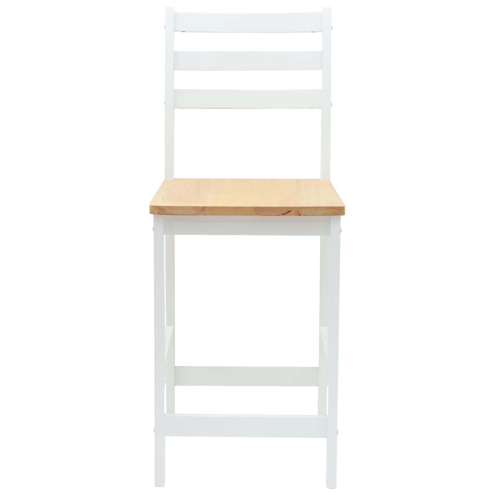 Spisestoler 2 pcs Hvit 40 x 47,5 x 99,5 cm Solid Gummitre vidaXL