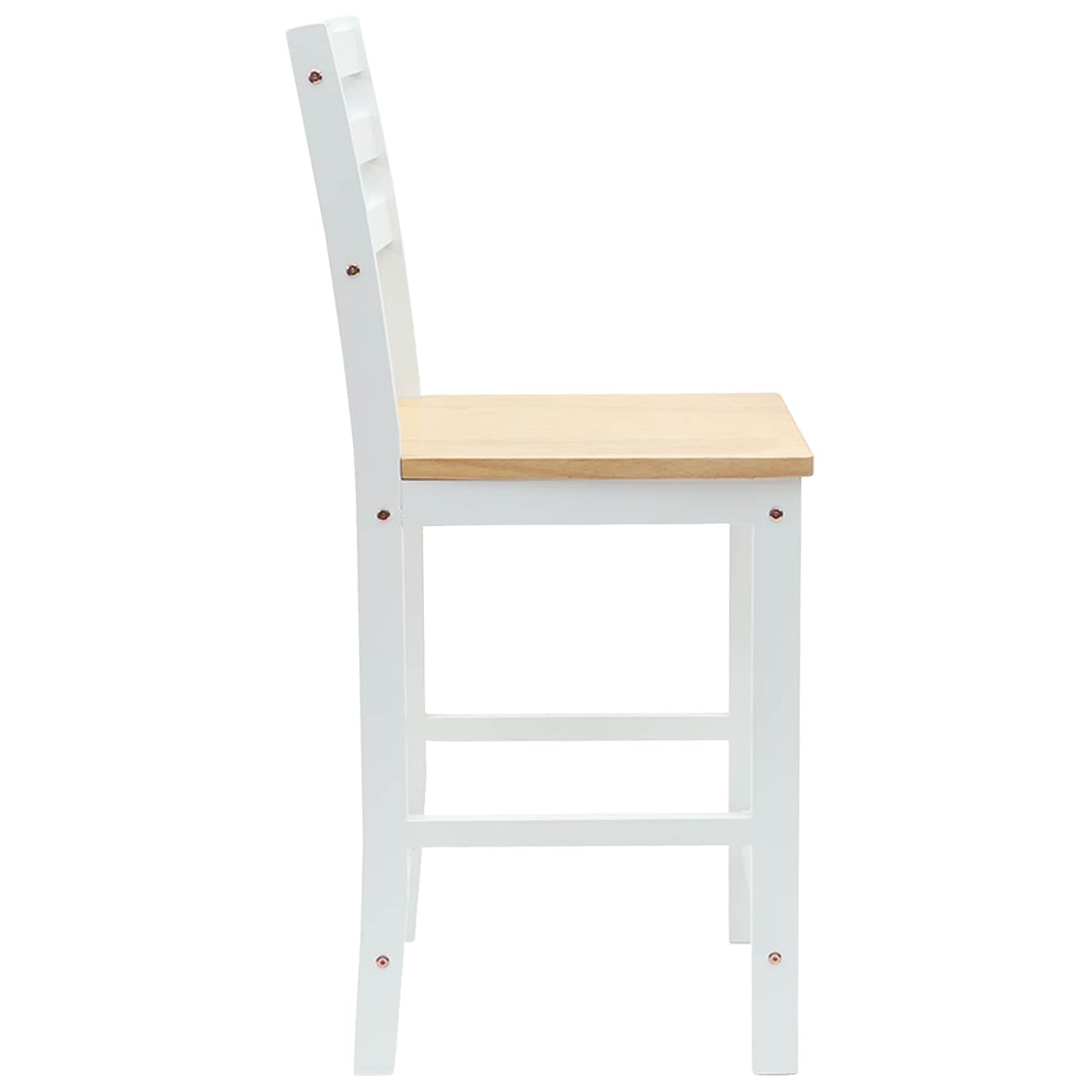 Spisestoler 2 pcs Hvit 40 x 47,5 x 99,5 cm Solid Gummitre vidaXL