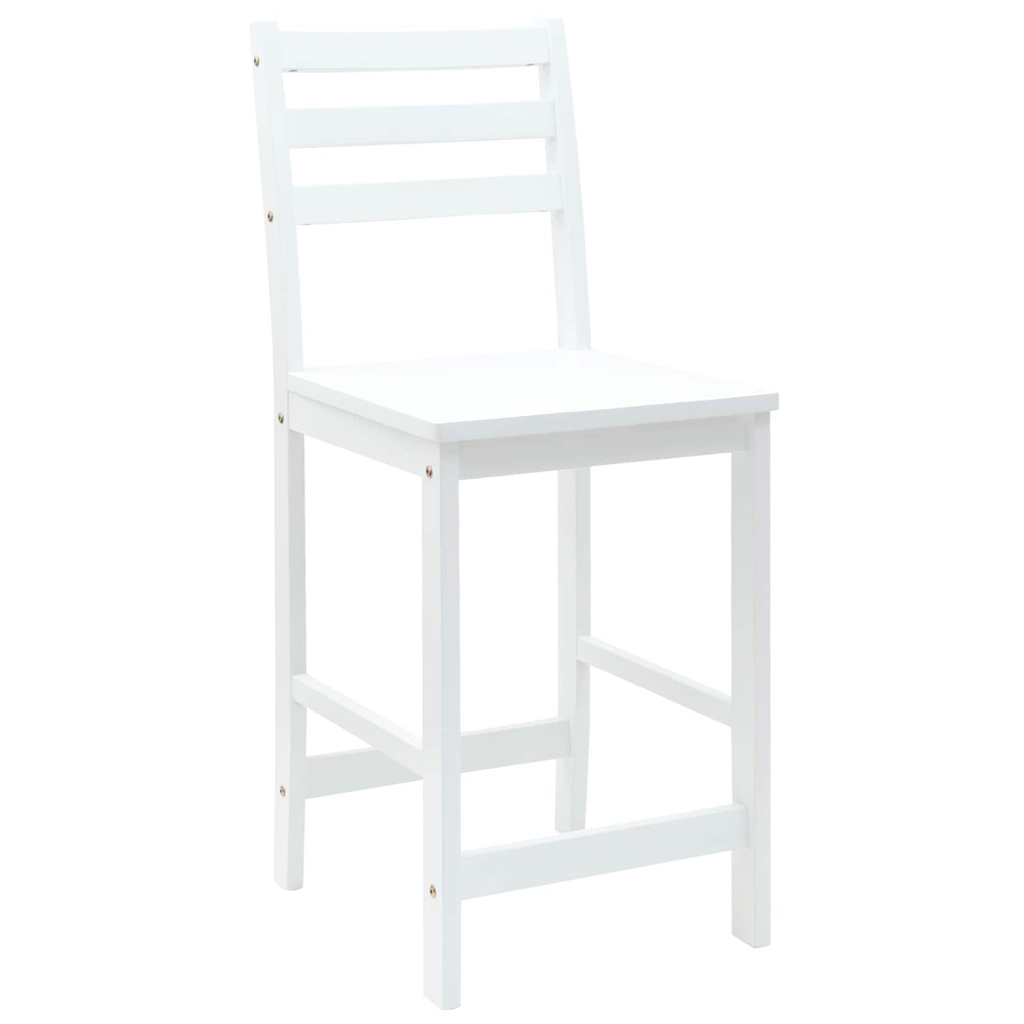 Spisestoler 2 pcs Hvit 40 x 47,5 x 99,5 cm Solid Gummitre vidaXL