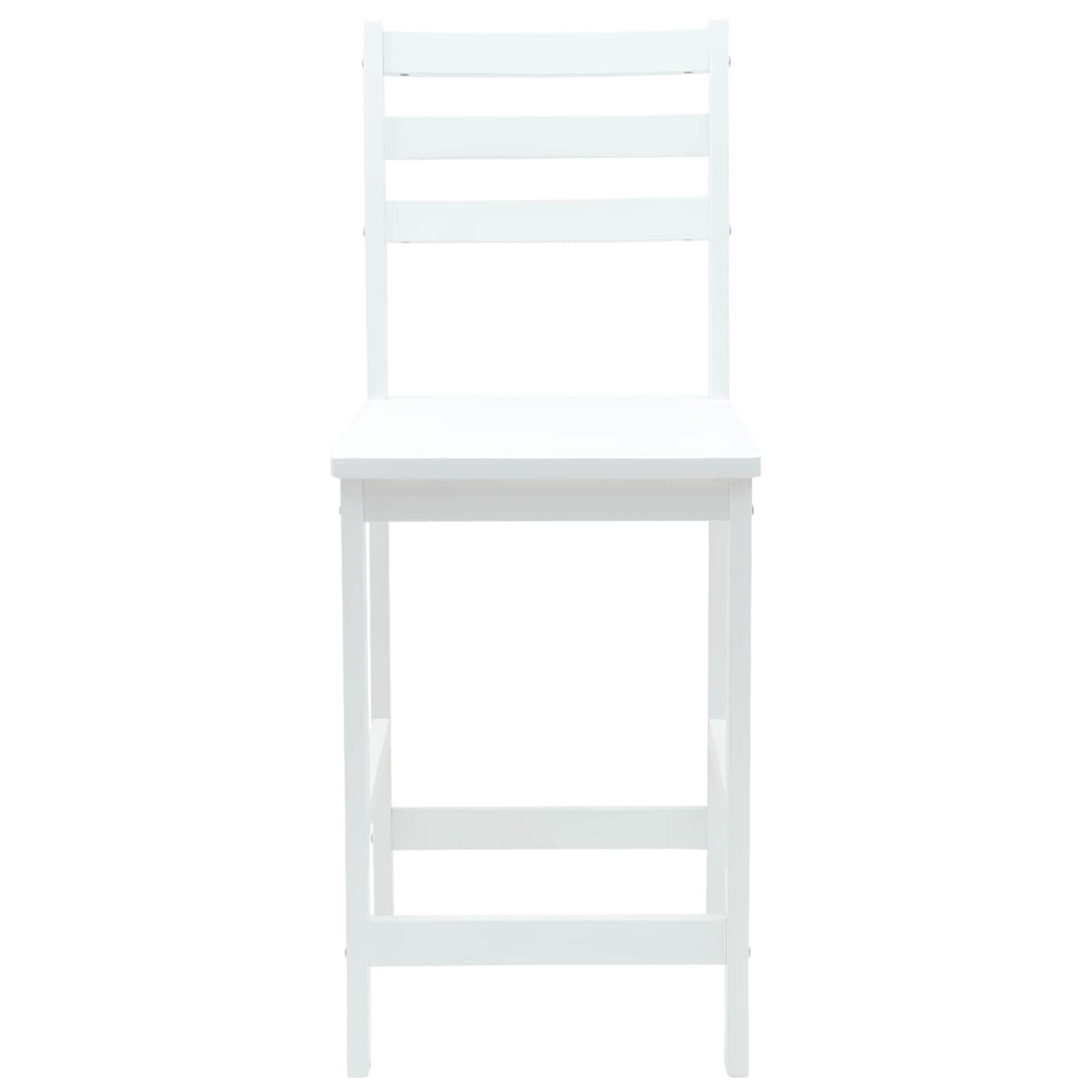 Spisestoler 2 pcs Hvit 40 x 47,5 x 99,5 cm Solid Gummitre vidaXL