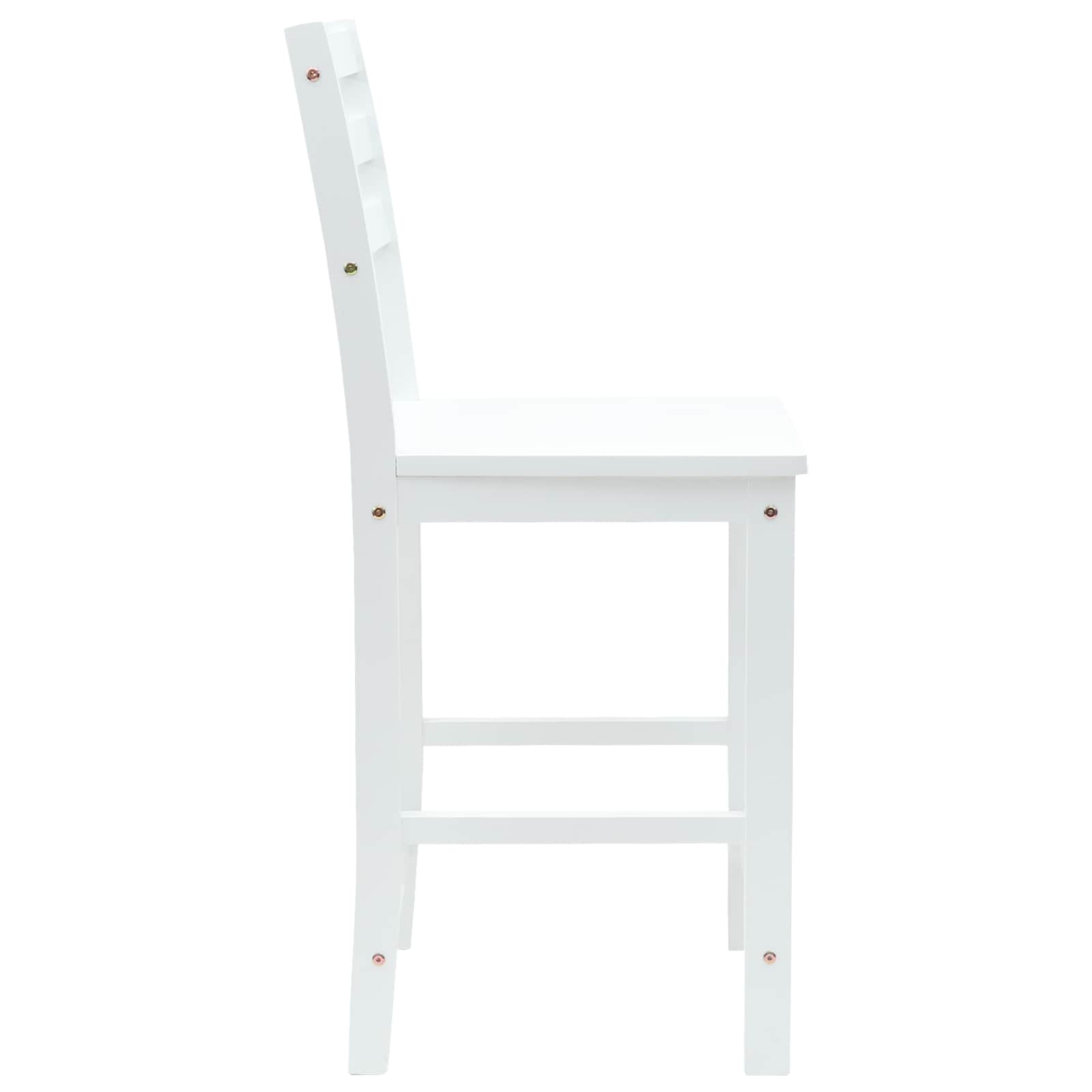 Spisestoler 2 pcs Hvit 40 x 47,5 x 99,5 cm Solid Gummitre vidaXL
