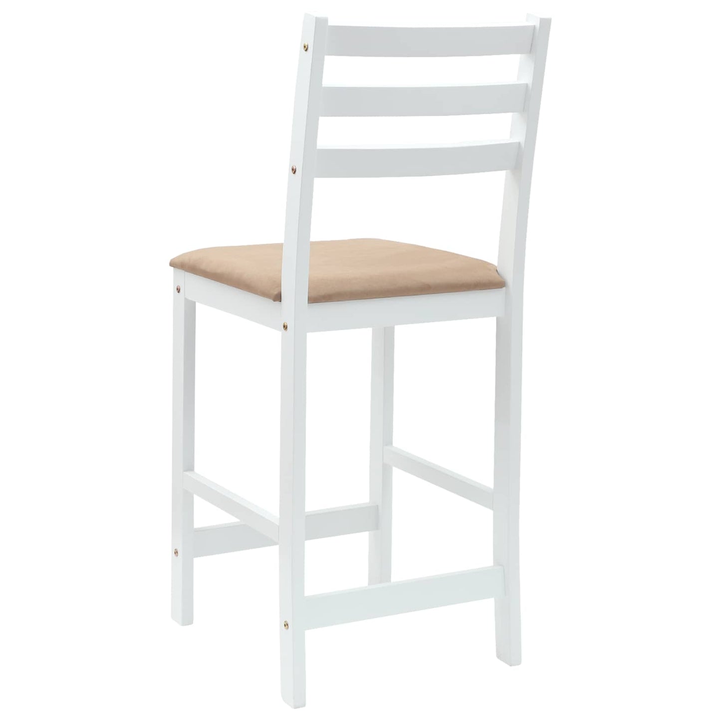 Spisestoler 2 pcs Hvit 40 x 47,5 x 99,5 cm Solid Gummitre vidaXL