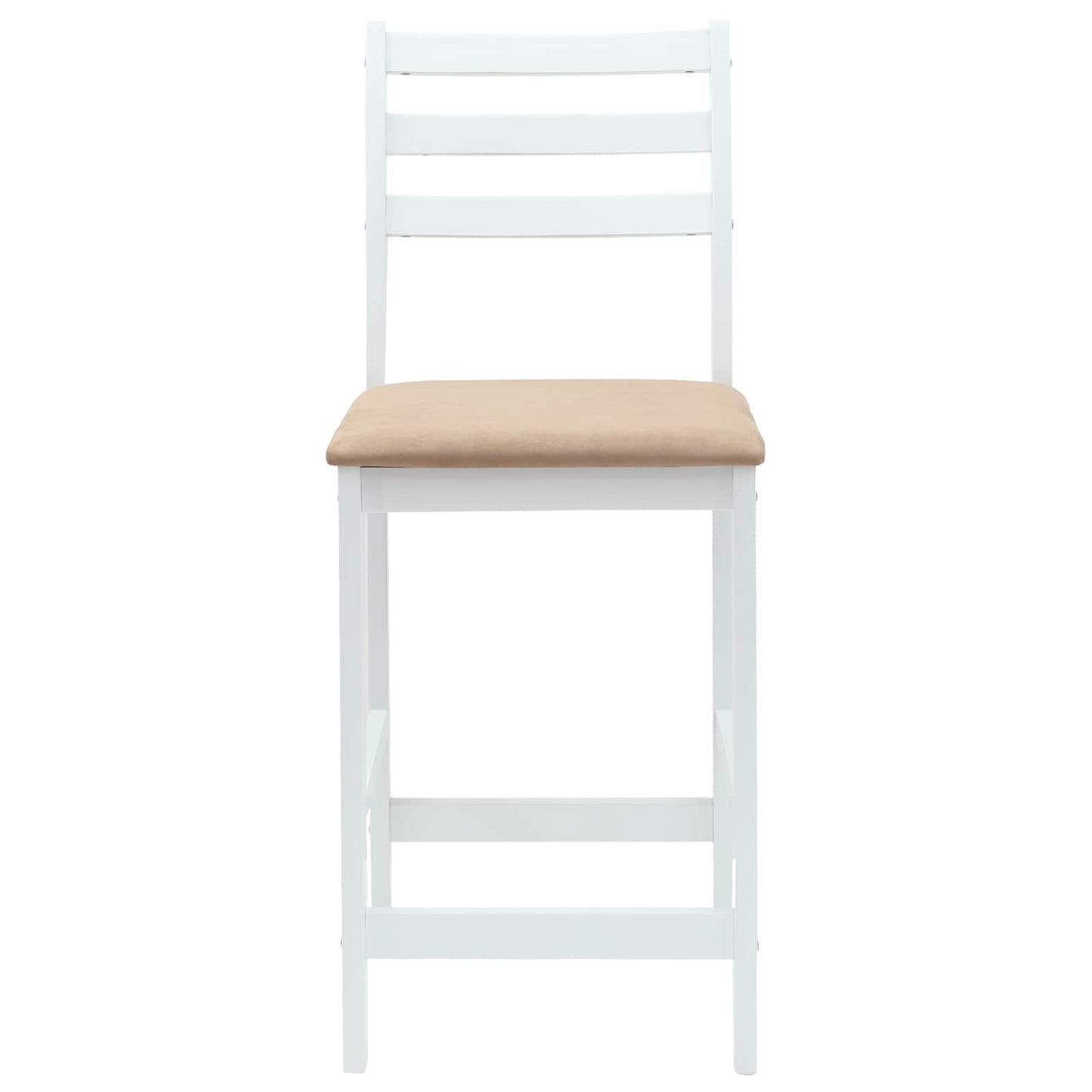 Spisestoler 2 pcs Hvit 40 x 47,5 x 99,5 cm Solid Gummitre vidaXL