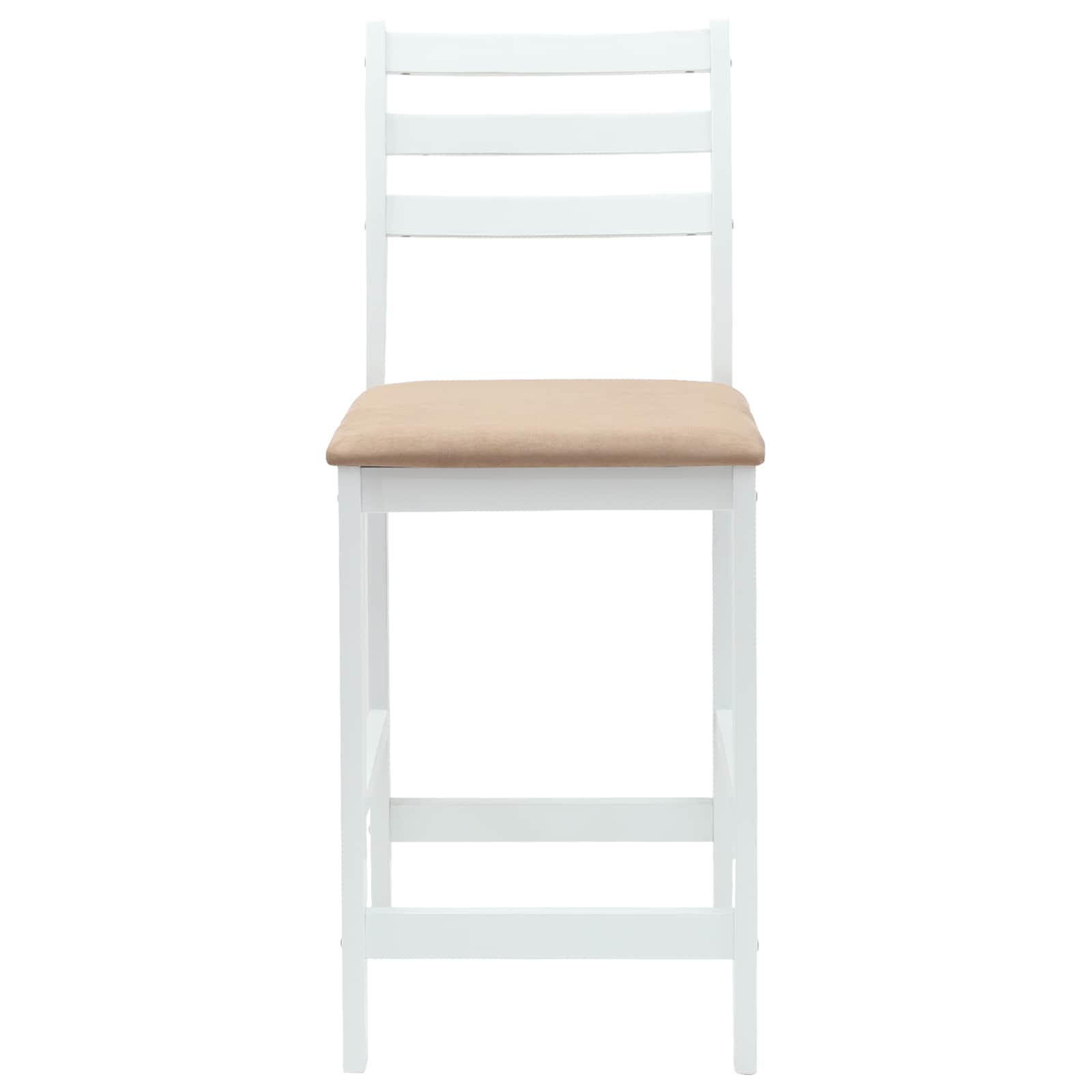 Spisestoler 2 pcs Hvit 40 x 47,5 x 99,5 cm Solid Gummitre vidaXL