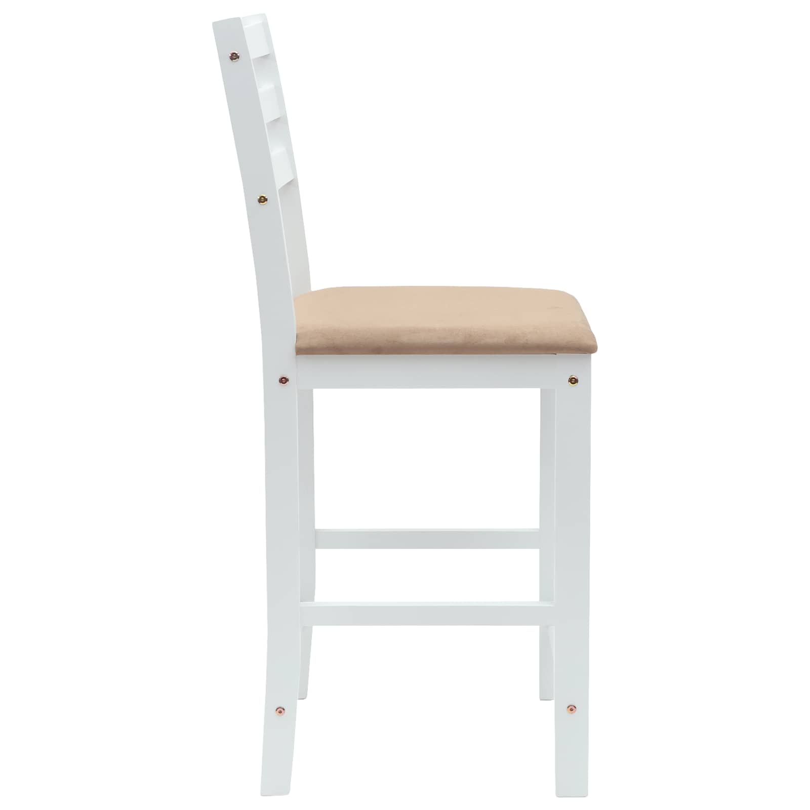 Spisestoler 2 pcs Hvit 40 x 47,5 x 99,5 cm Solid Gummitre vidaXL