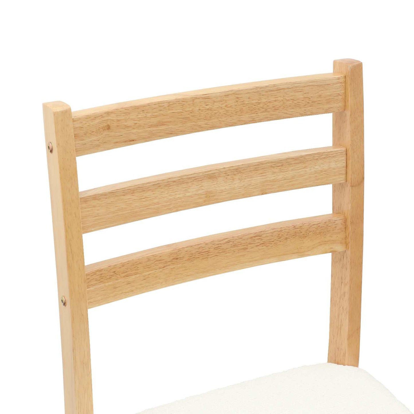 Spisestoler 2 pcs Naturlig 40 x 47,5 x 99,5 cm Solid Gummitre vidaXL