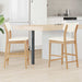 Spisestoler 2 pcs Naturlig 48 x 49 x 95 cm Solid Gummitre vidaXL