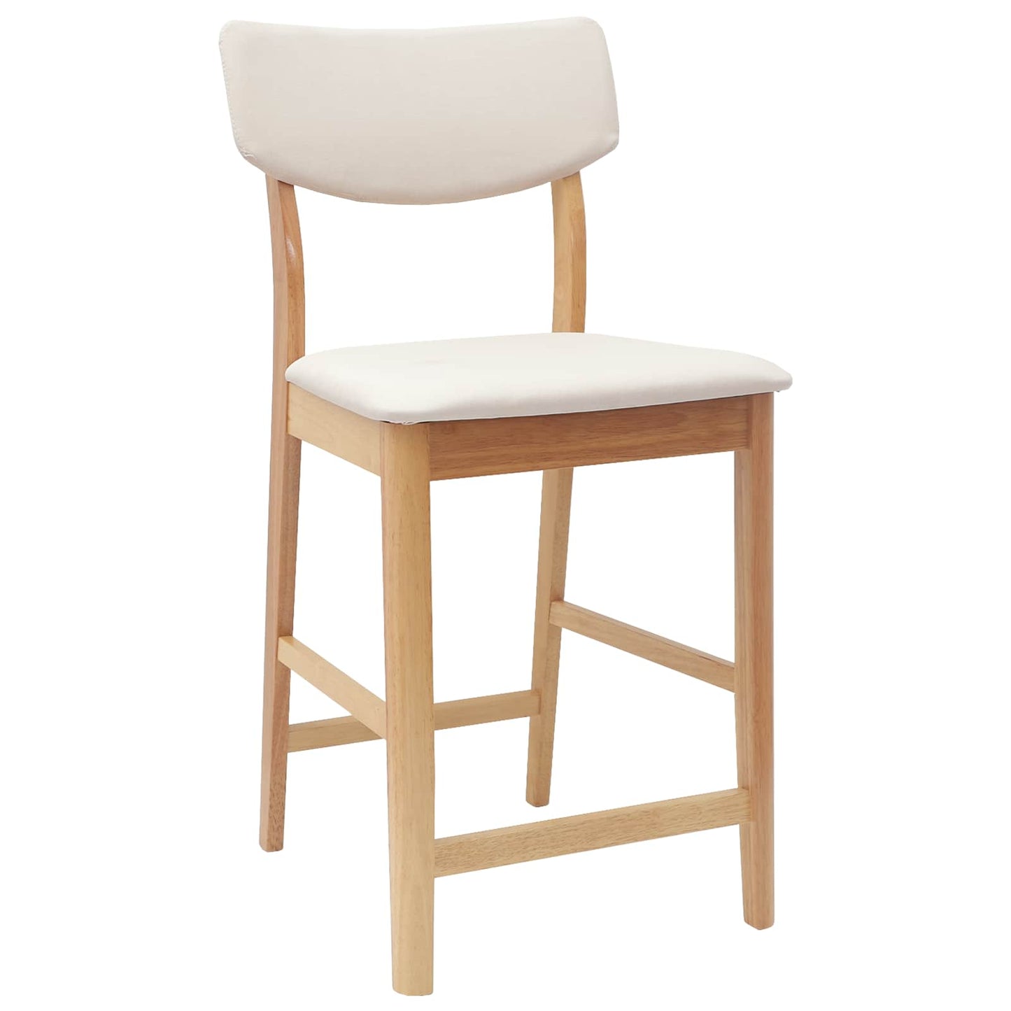 Spisestoler 2 pcs Naturlig 48 x 49 x 95 cm Solid Gummitre vidaXL