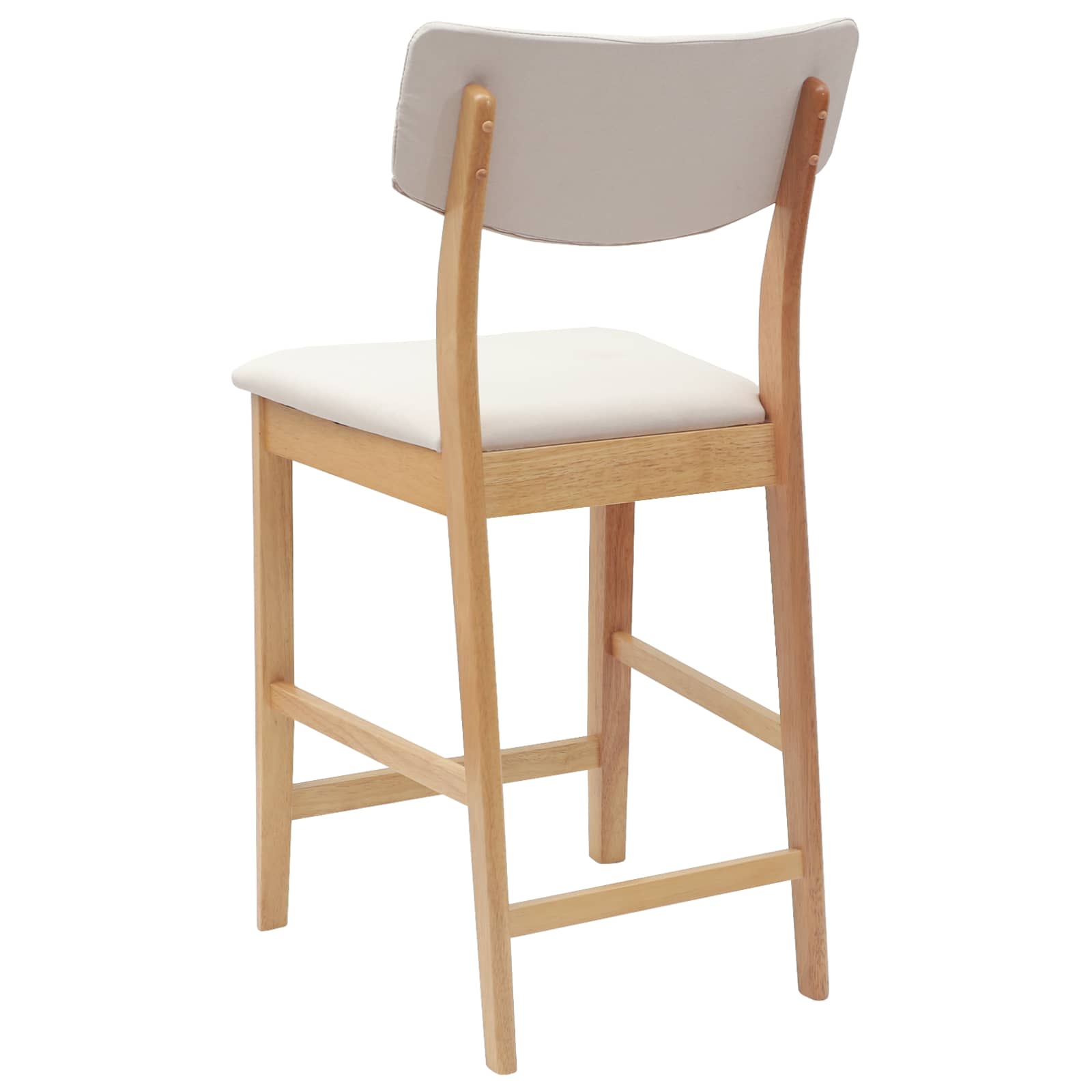 Spisestoler 2 pcs Naturlig 48 x 49 x 95 cm Solid Gummitre vidaXL