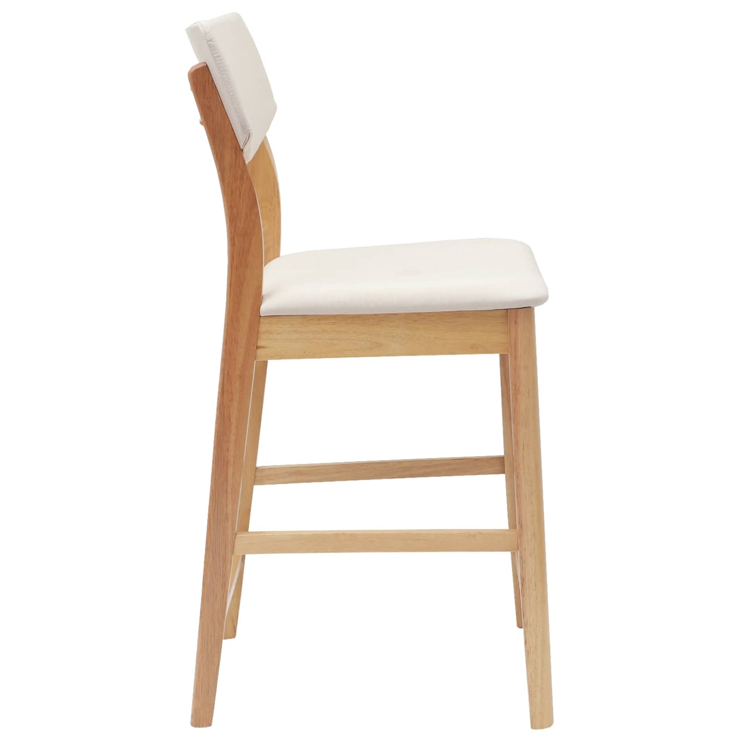 Spisestoler 2 pcs Naturlig 48 x 49 x 95 cm Solid Gummitre vidaXL