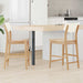 Spisestoler 2 pcs Naturlig 48 x 49 x 95 cm Solid Gummitre vidaXL