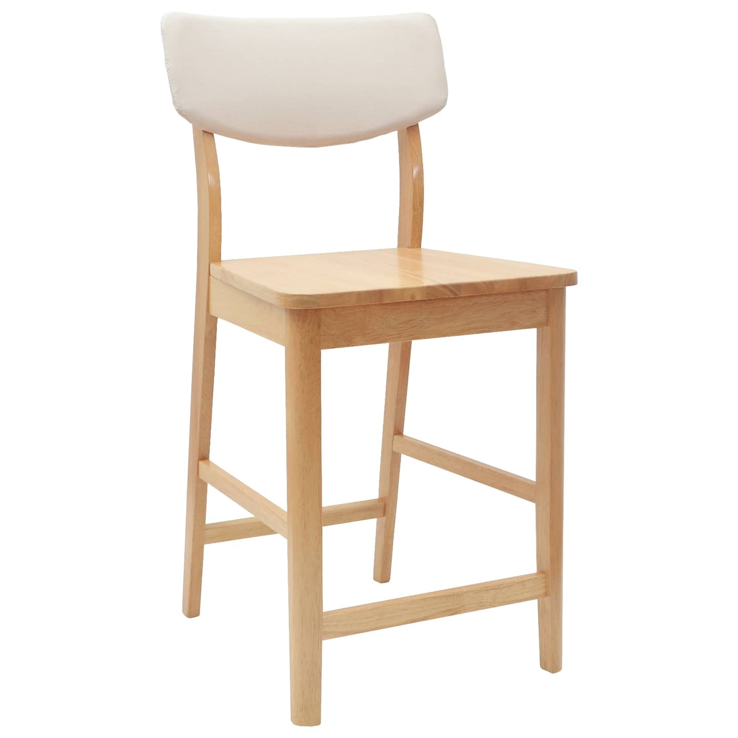 Spisestoler 2 pcs Naturlig 48 x 49 x 95 cm Solid Gummitre vidaXL