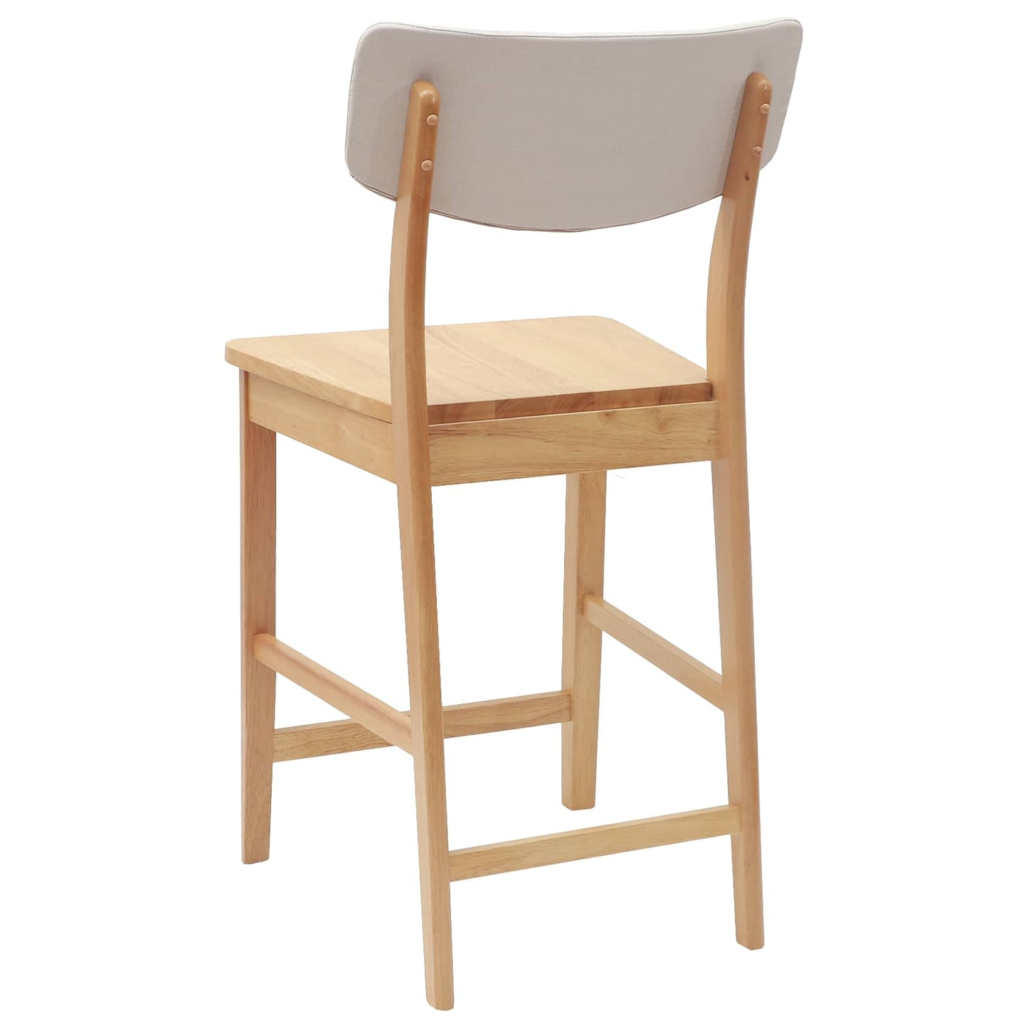 Spisestoler 2 pcs Naturlig 48 x 49 x 95 cm Solid Gummitre vidaXL