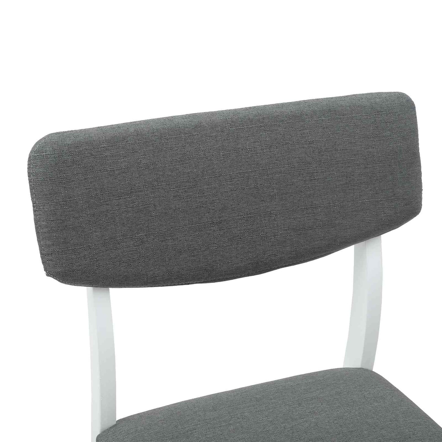 Spisestoler 2 pcs Hvit 48 x 49 x 95 cm Solid Gummitre vidaXL