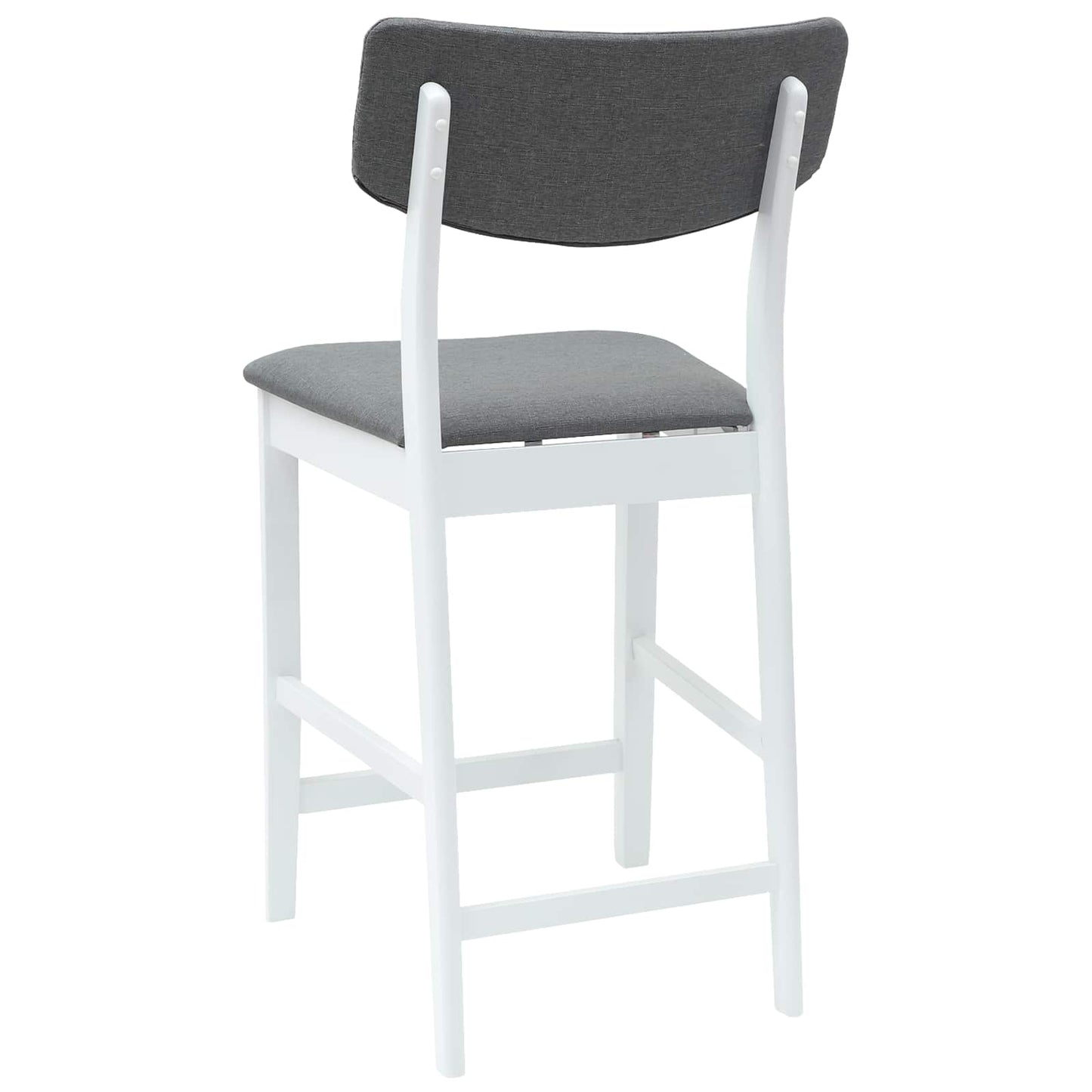Spisestoler 2 pcs Hvit 48 x 49 x 95 cm Solid Gummitre vidaXL