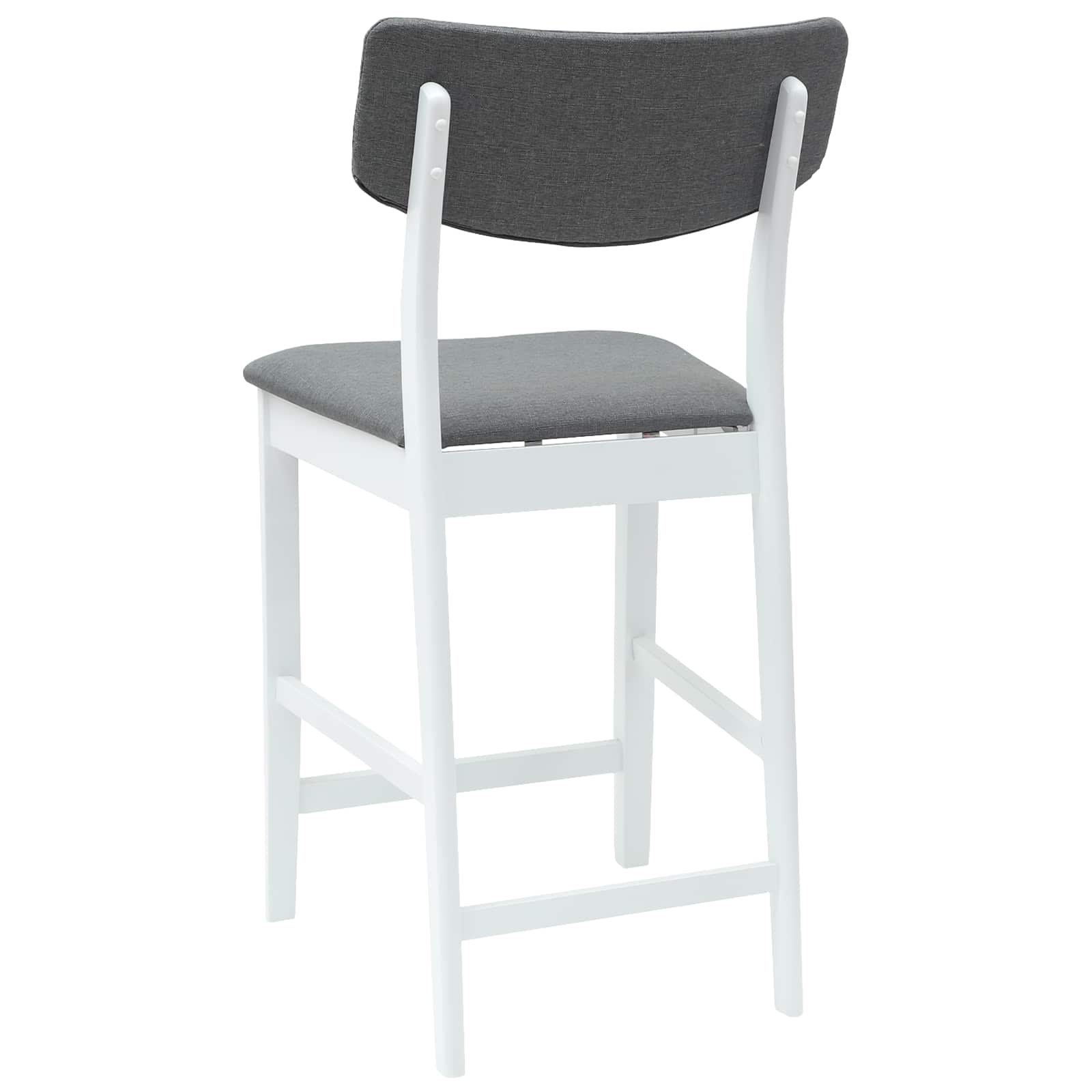 Spisestoler 2 pcs Hvit 48 x 49 x 95 cm Solid Gummitre vidaXL