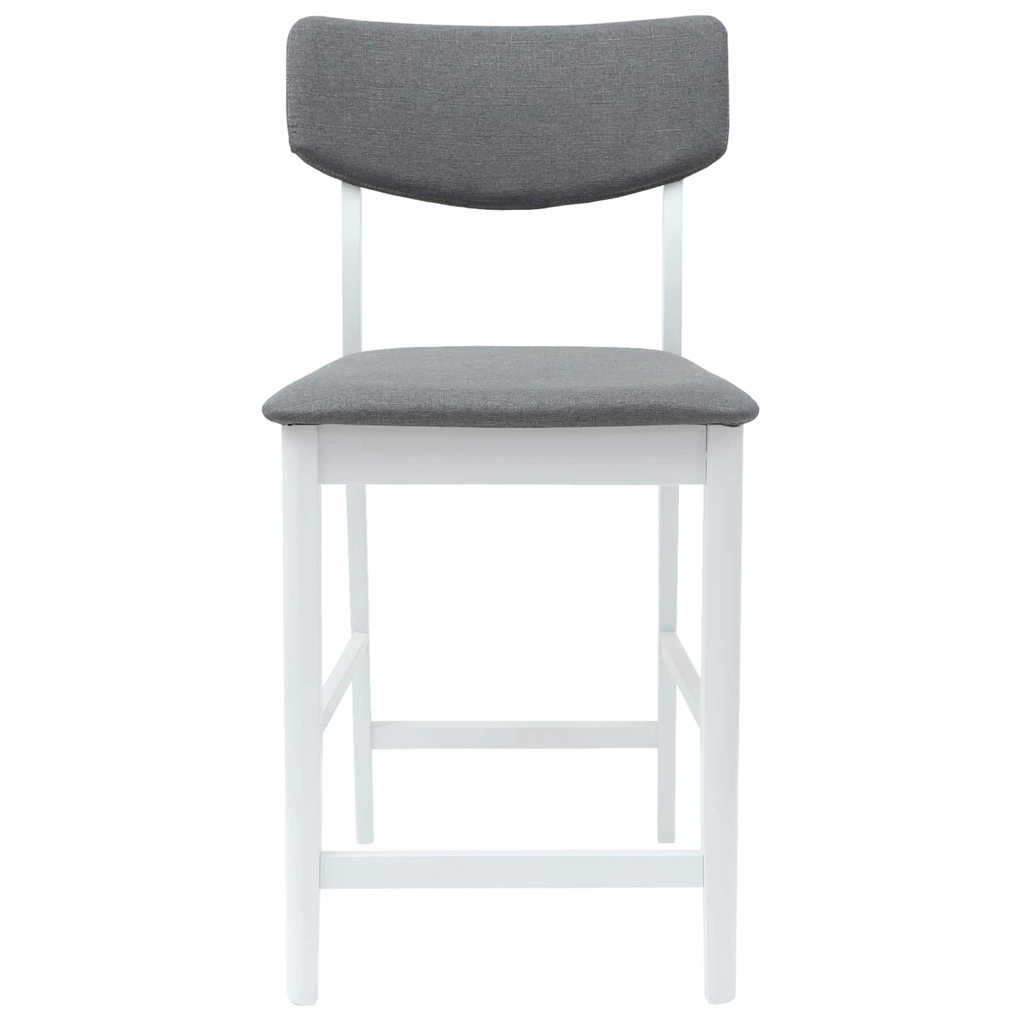 Spisestoler 2 pcs Hvit 48 x 49 x 95 cm Solid Gummitre vidaXL